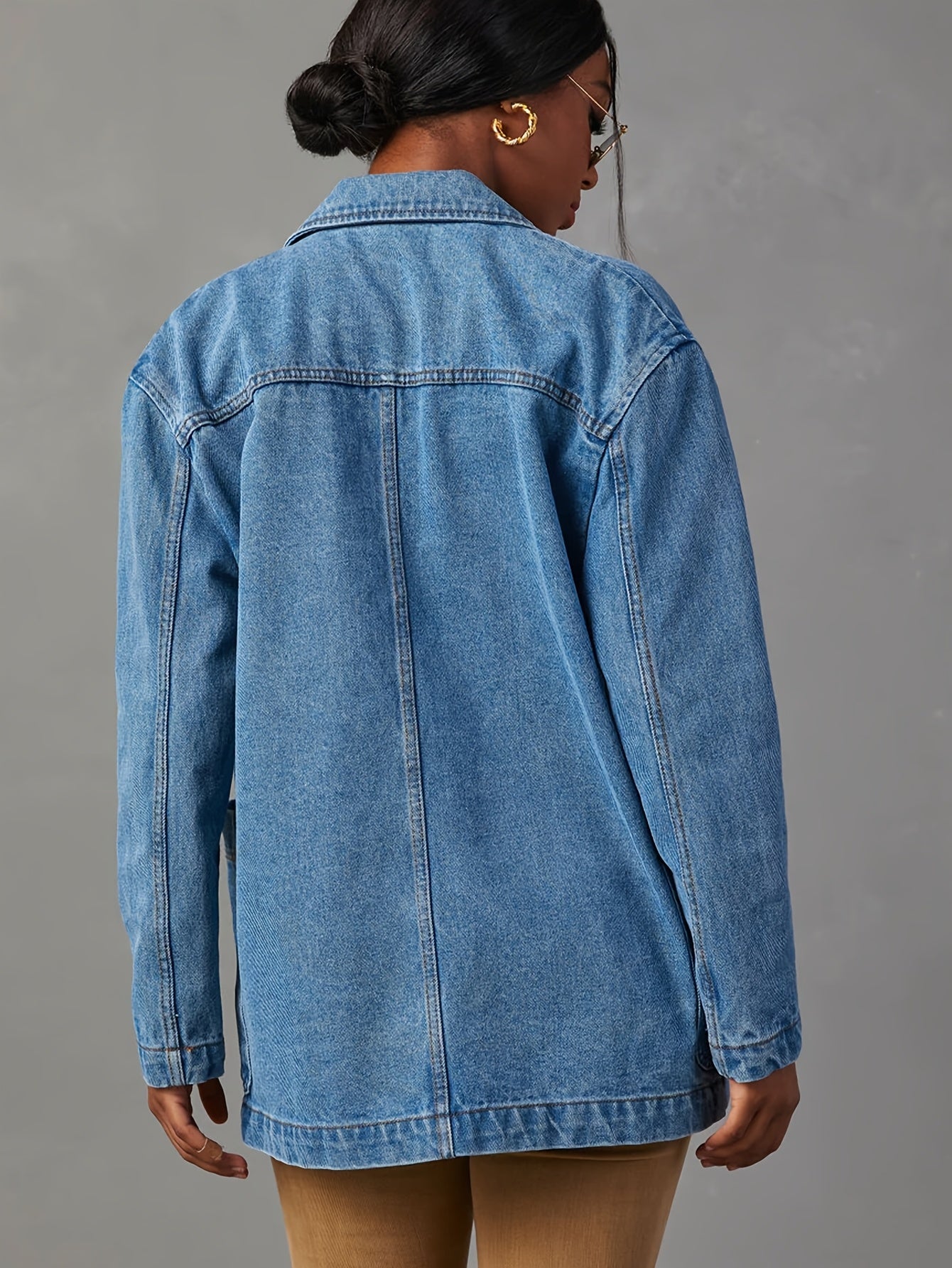 Tailored Blazer with a Refined Everyday Fit with Denim Look