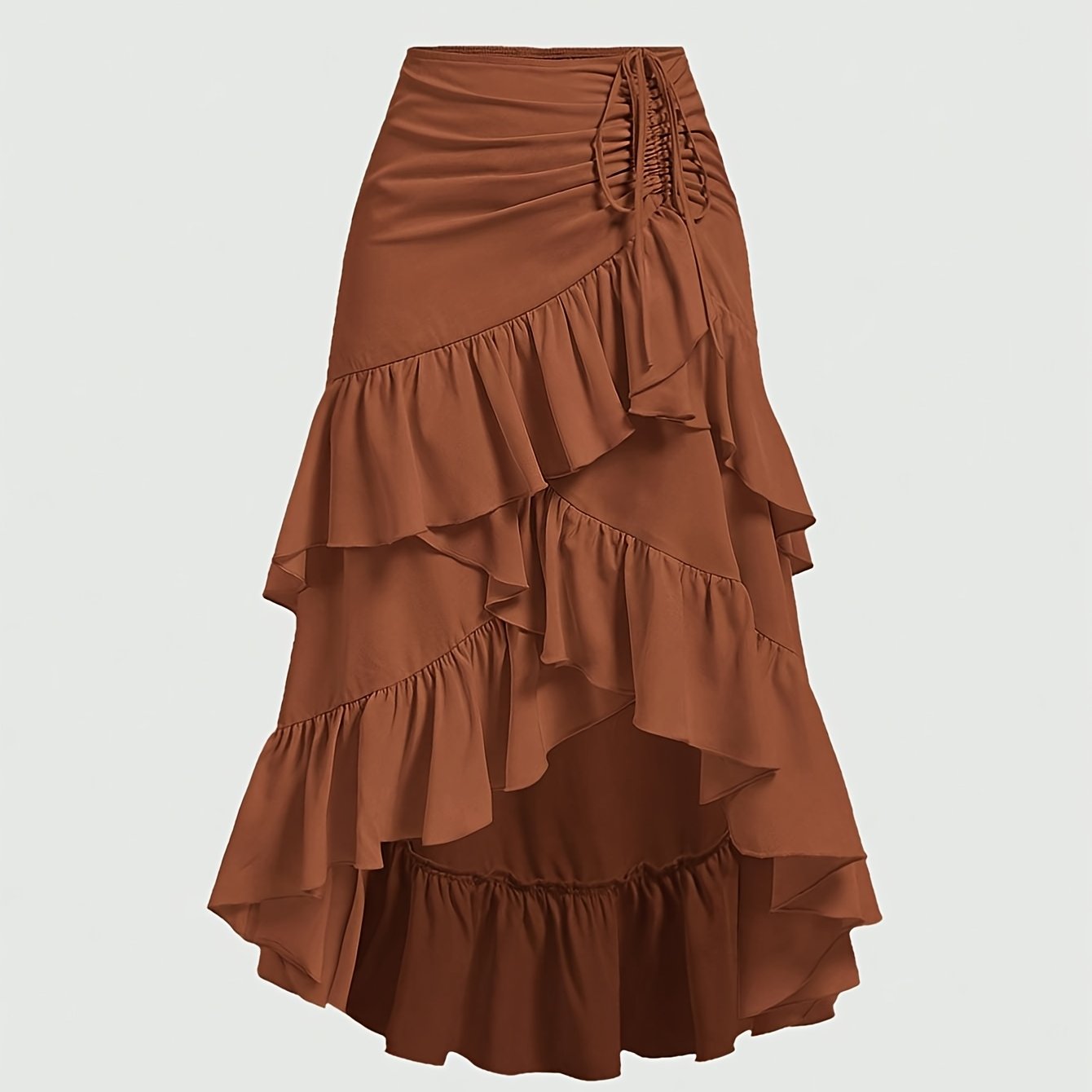 Pleated Skirt with a Refined Everyday Fit with Ruffled Detail