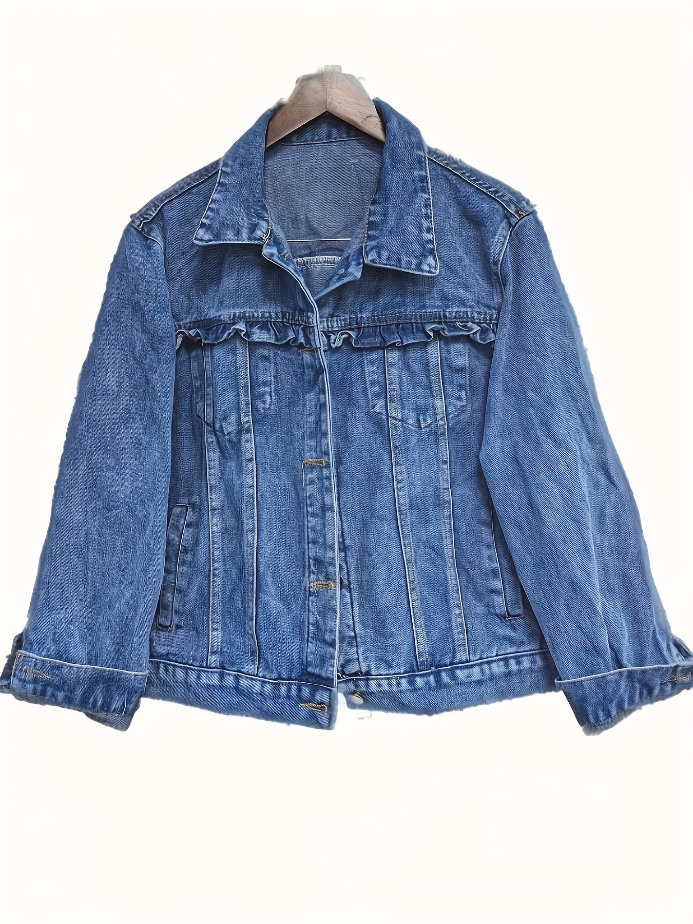 Denim Jacket with a Refined Everyday Fit with Denim Look