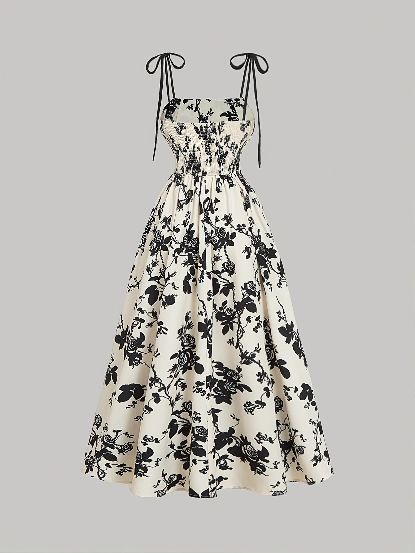 Floral Midi Dress for Polished Boutique Outfits with Floral Print