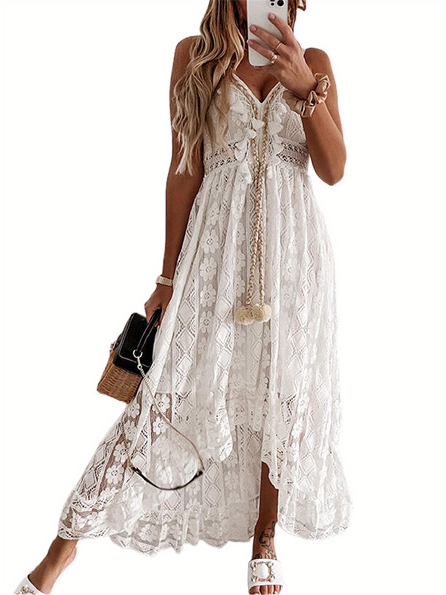 Printed Dress with a Refined Everyday Fit with Sleeveless Cut