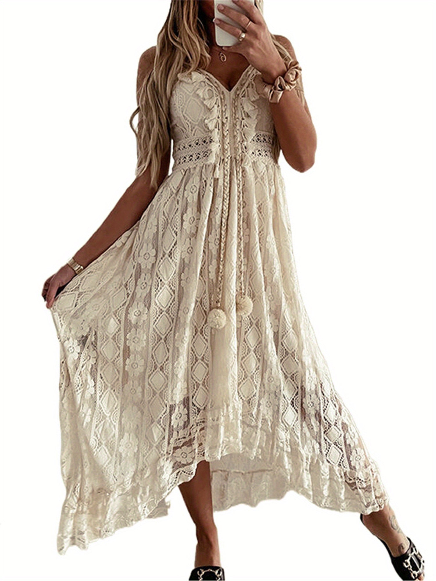 Printed Dress with a Refined Everyday Fit with Sleeveless Cut