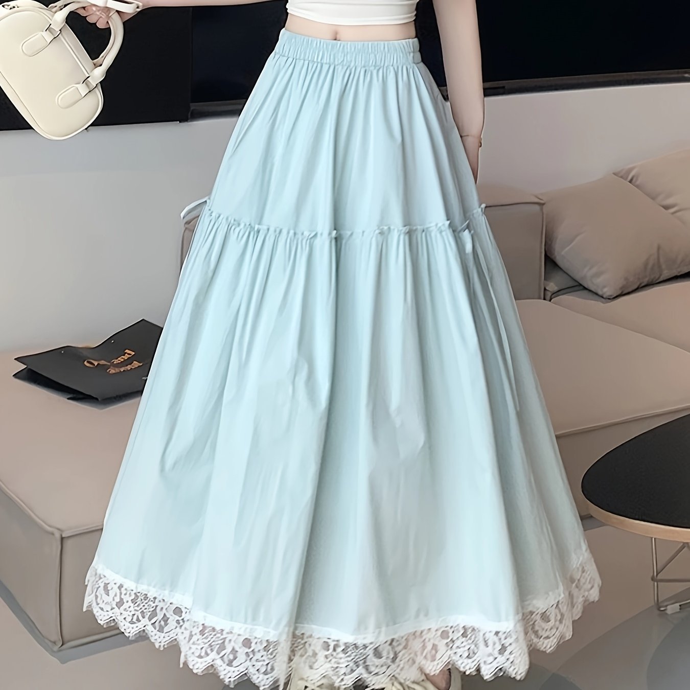 Boutique Women’s Skirt for Easy Styling with Lace Detail