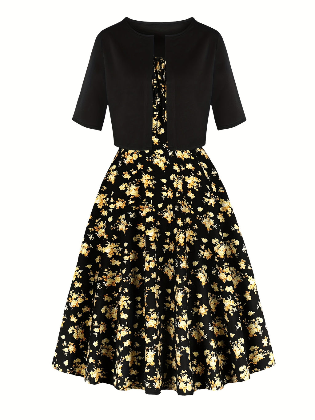 Modern Floral Midi Dress for Fresh Wardrobe Looks with Floral Print