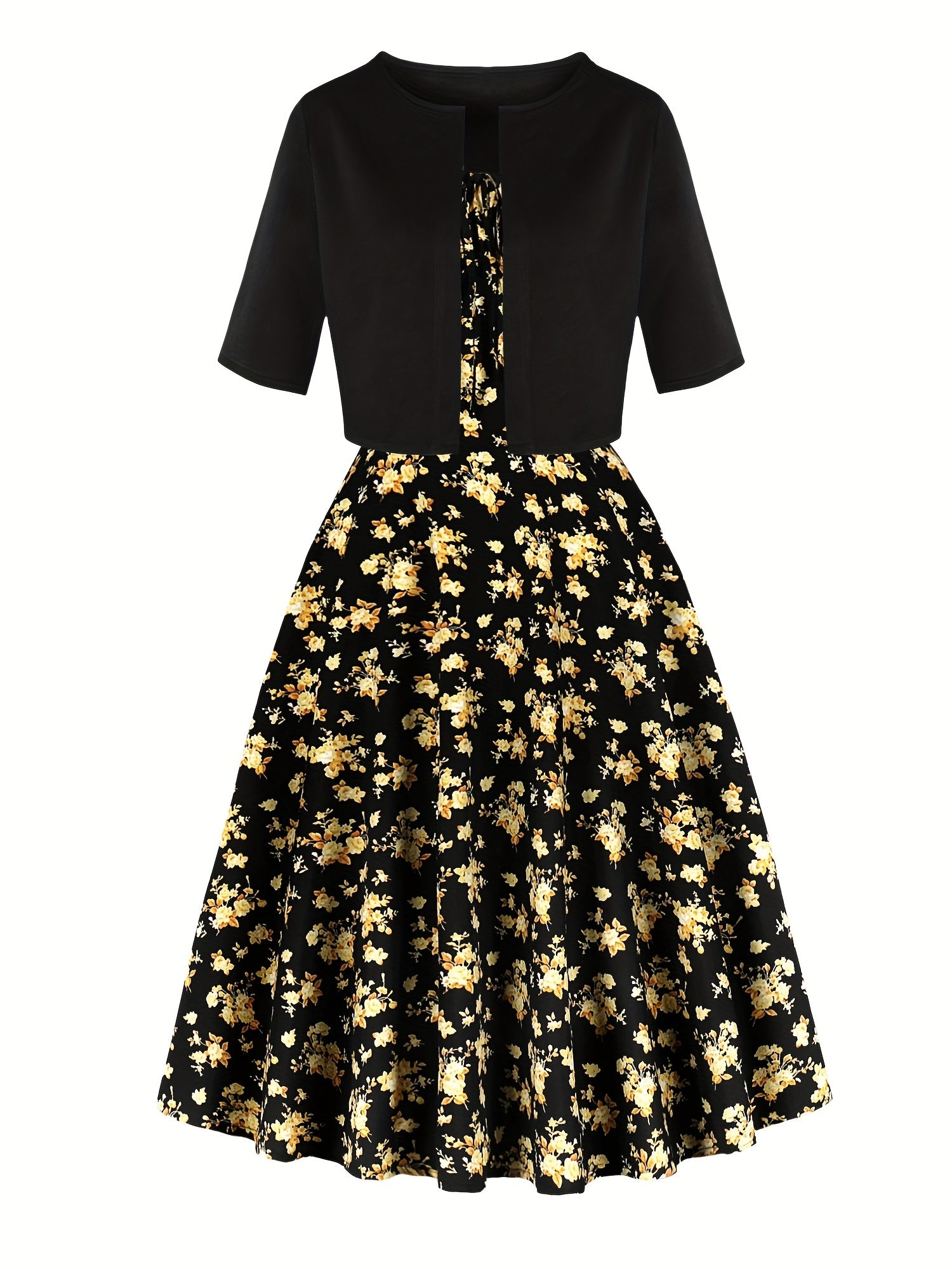 Modern Floral Midi Dress for Fresh Wardrobe Looks with Floral Print