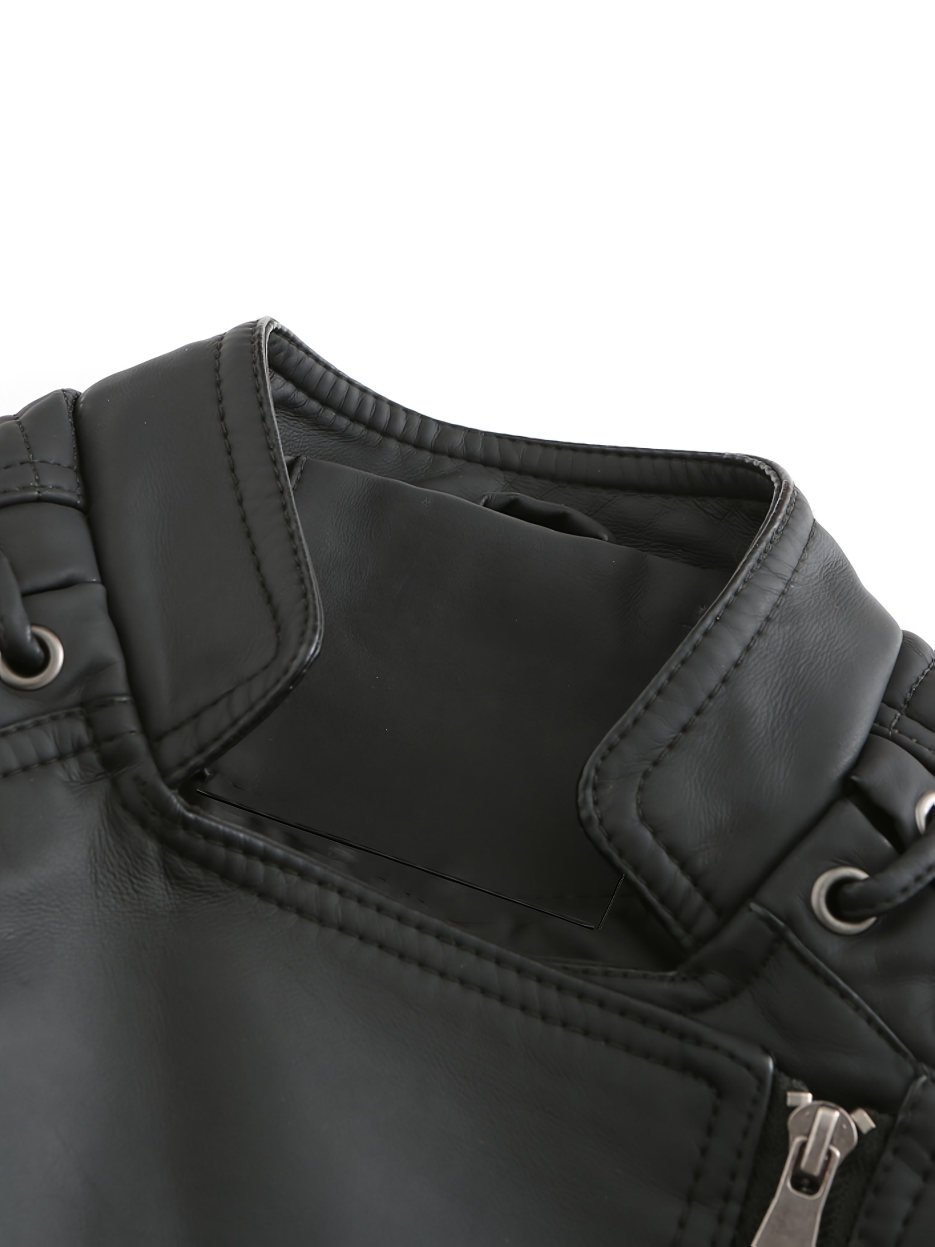 Boutique Faux Leather Moto Jacket for Easy Styling with Practical Pockets