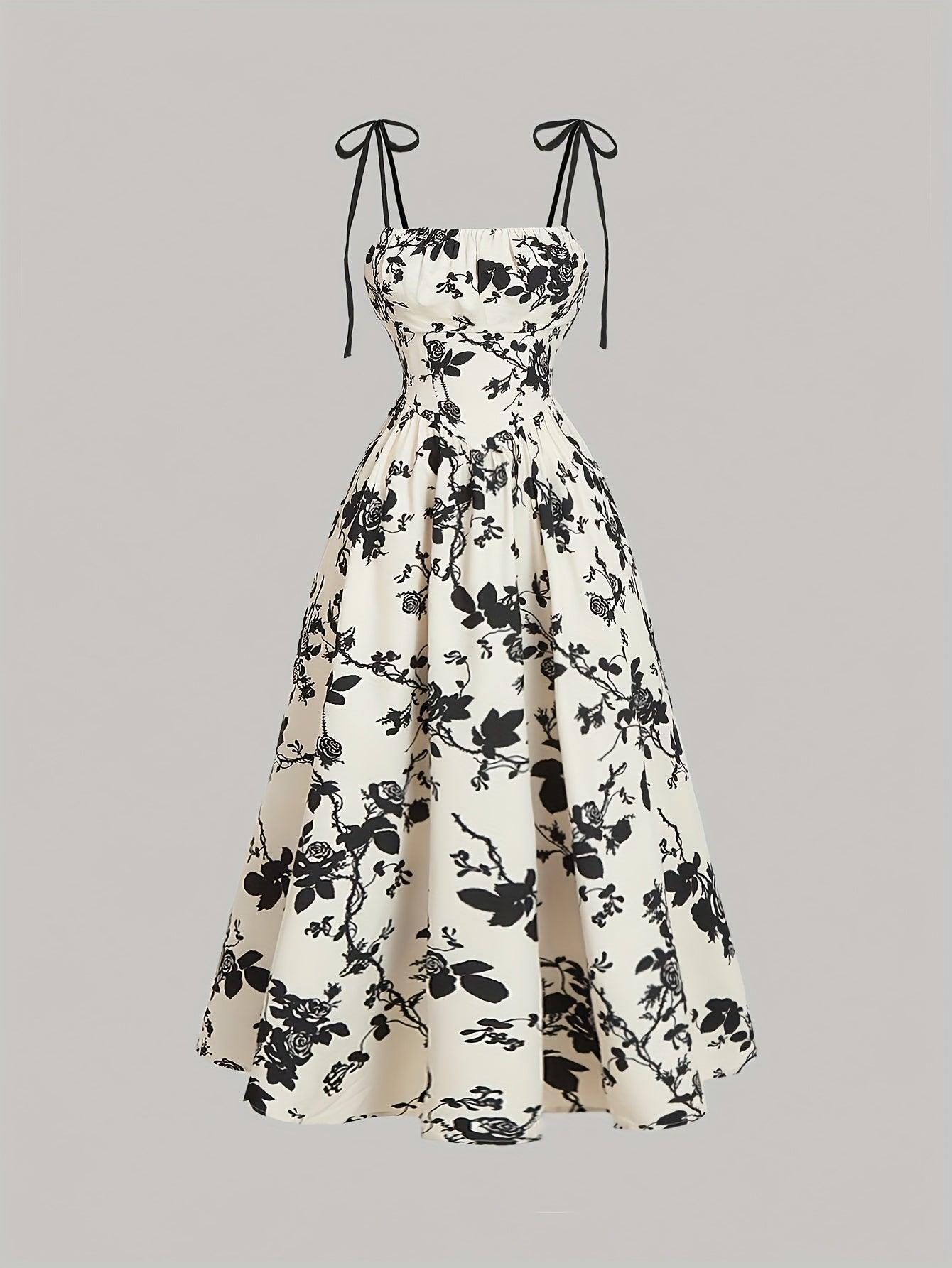 Floral Midi Dress for Polished Boutique Outfits with Floral Print