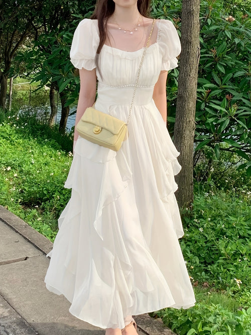 A-Line Dress for Polished Boutique Outfits with Ruffled Detail