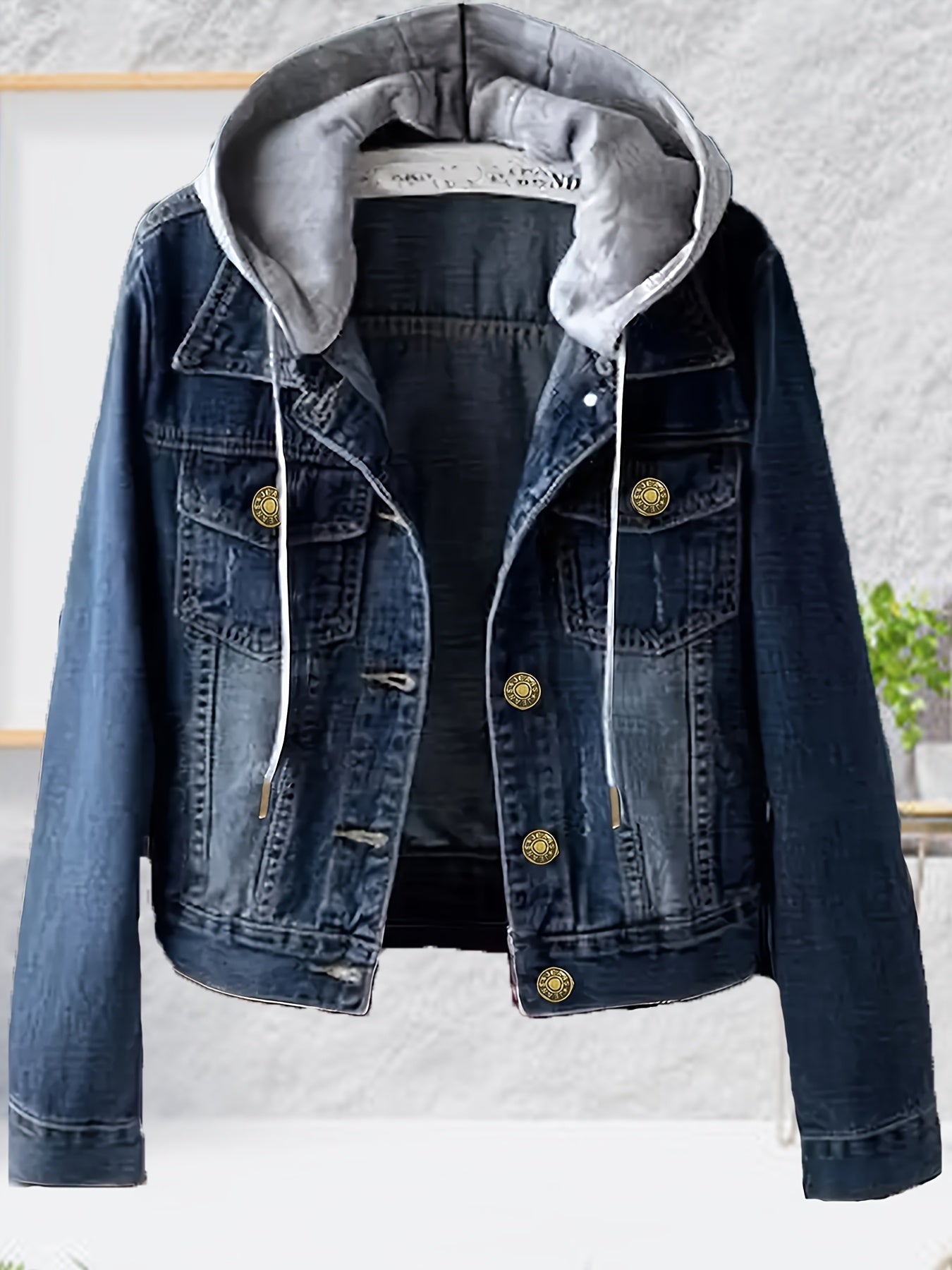 Hooded Jacket for Polished Boutique Outfits with Denim Look