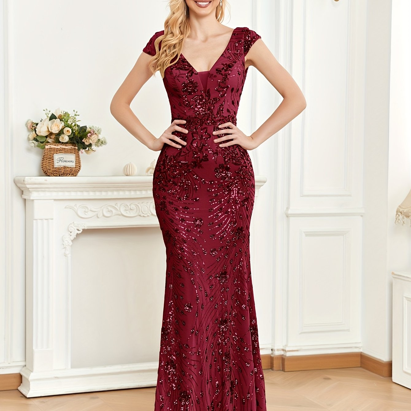 Formal Evening Gown for Polished Boutique Outfits with Floral Print