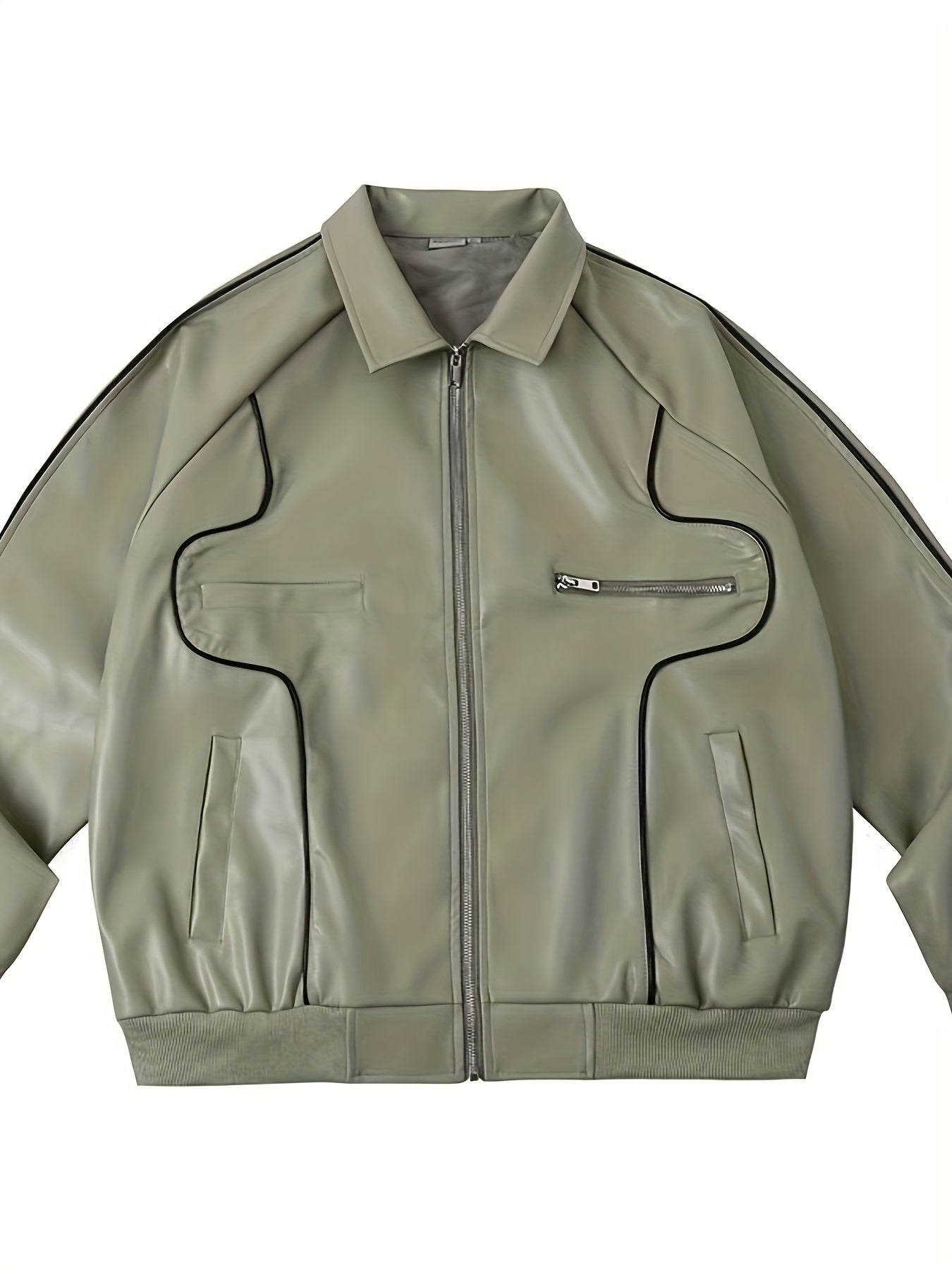 Faux Leather Moto Jacket with a Refined Everyday Fit