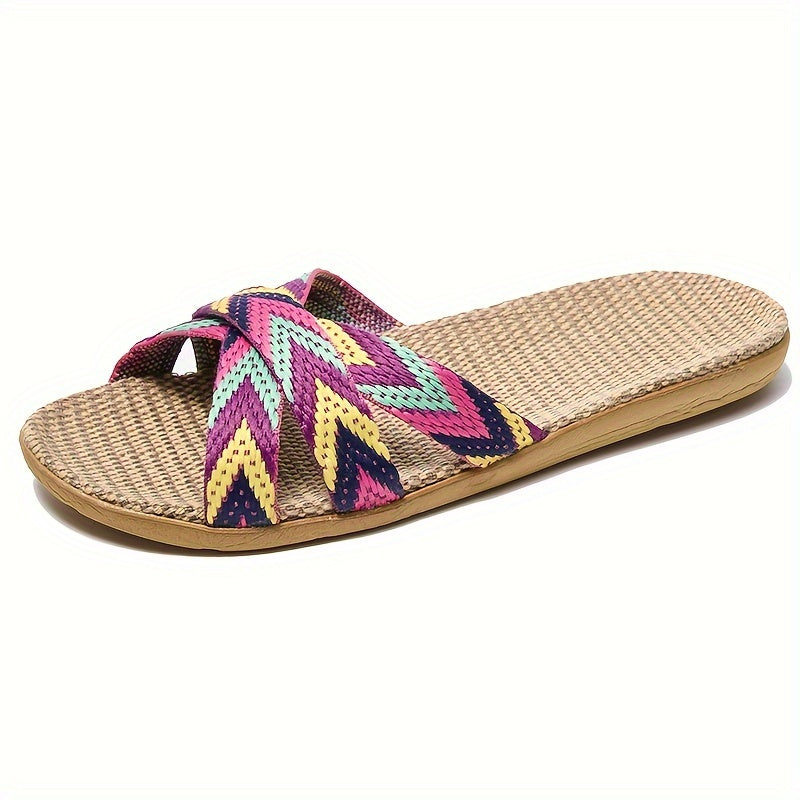 Comfort Slide Slippers for Polished Boutique Outfits with Striped Pattern