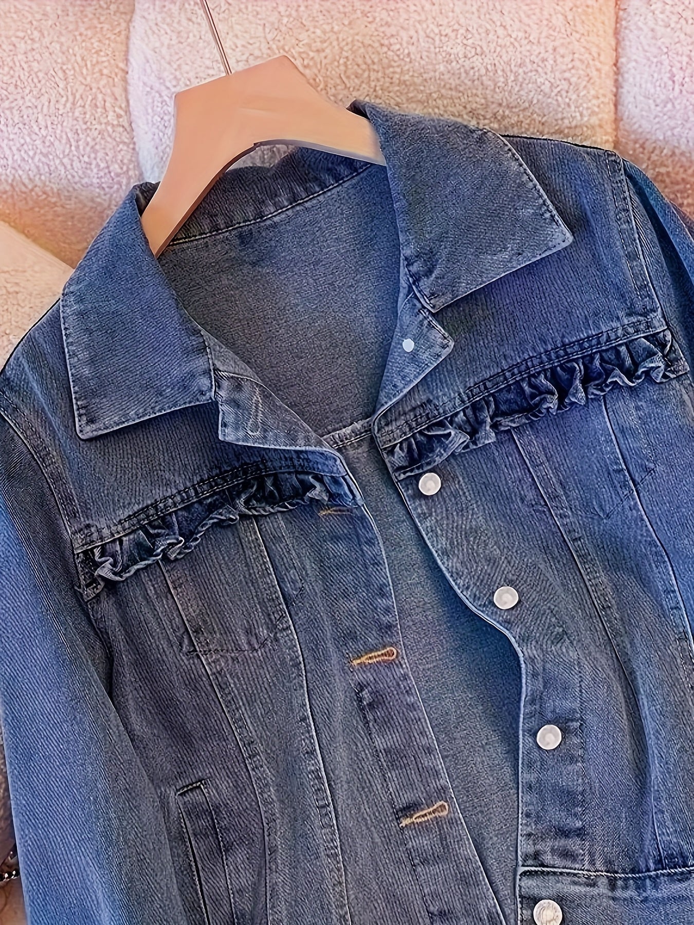 Denim Jacket with a Refined Everyday Fit with Denim Look