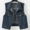 Sleeveless Vest Top for Polished Boutique Outfits with Denim Look