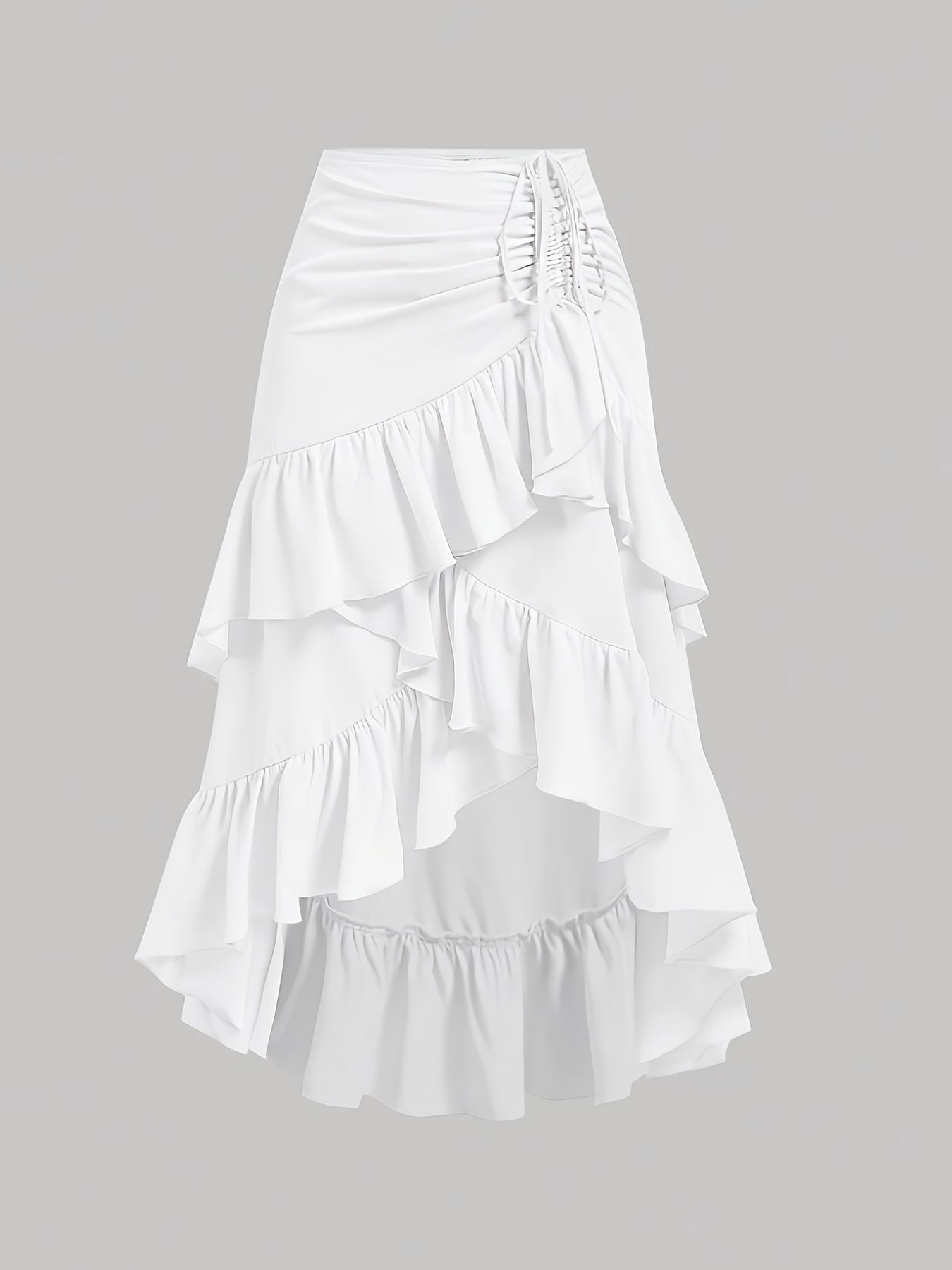 Pleated Skirt with a Refined Everyday Fit with Ruffled Detail