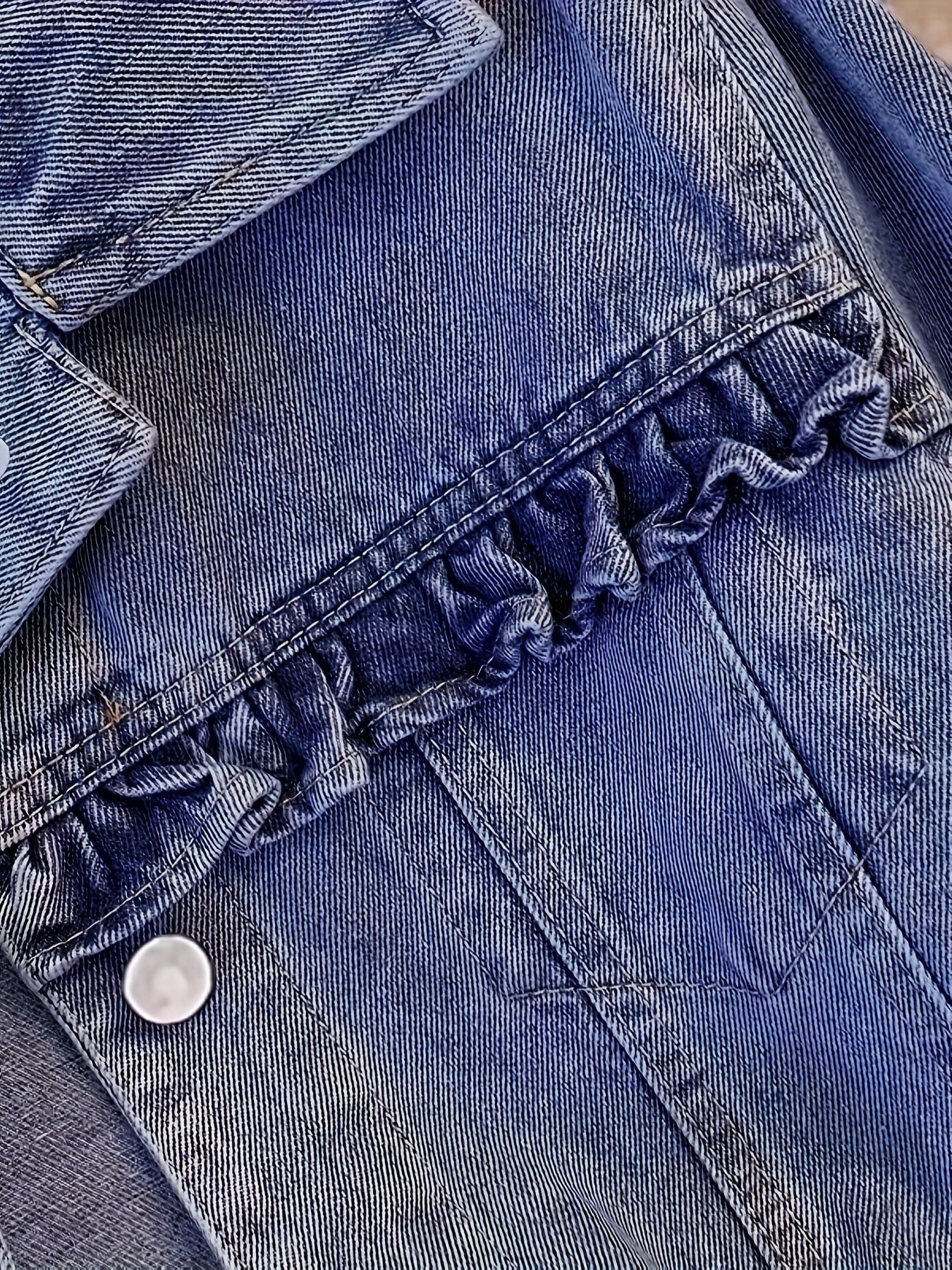 Denim Jacket with a Refined Everyday Fit with Denim Look