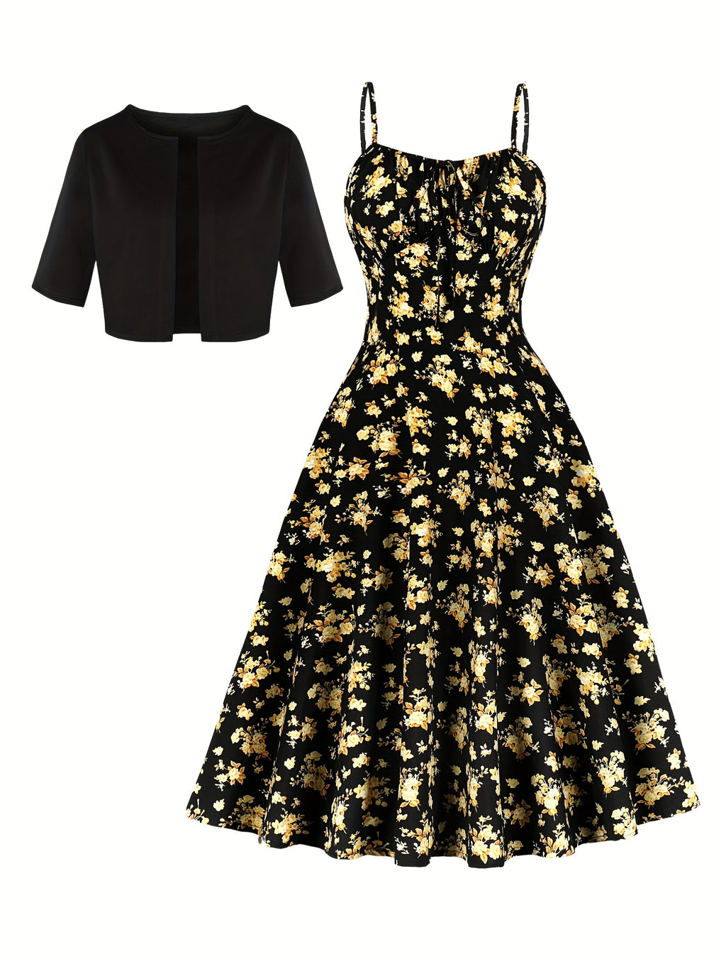 Modern Floral Midi Dress for Fresh Wardrobe Looks with Floral Print