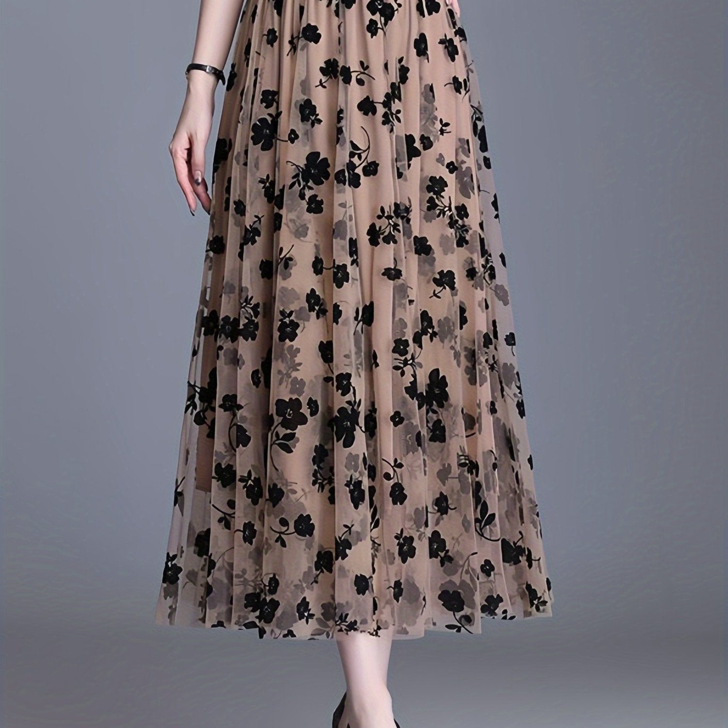 Floral Skirt with a Refined Everyday Fit with Floral Print