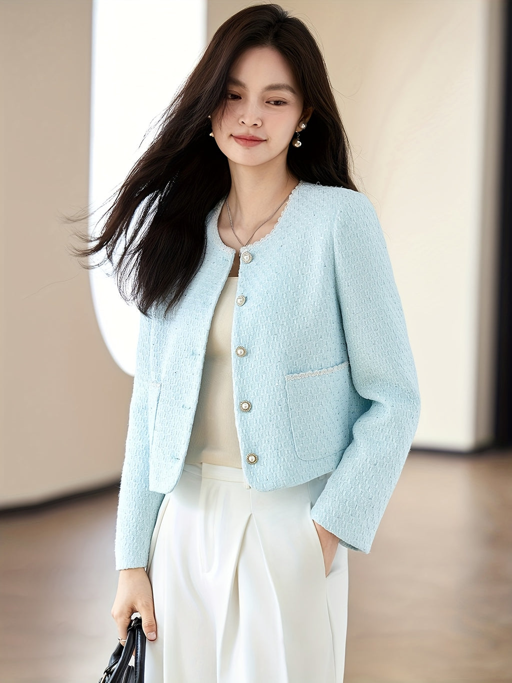 Boutique Tailored Blazer for Easy Styling with Long Sleeves