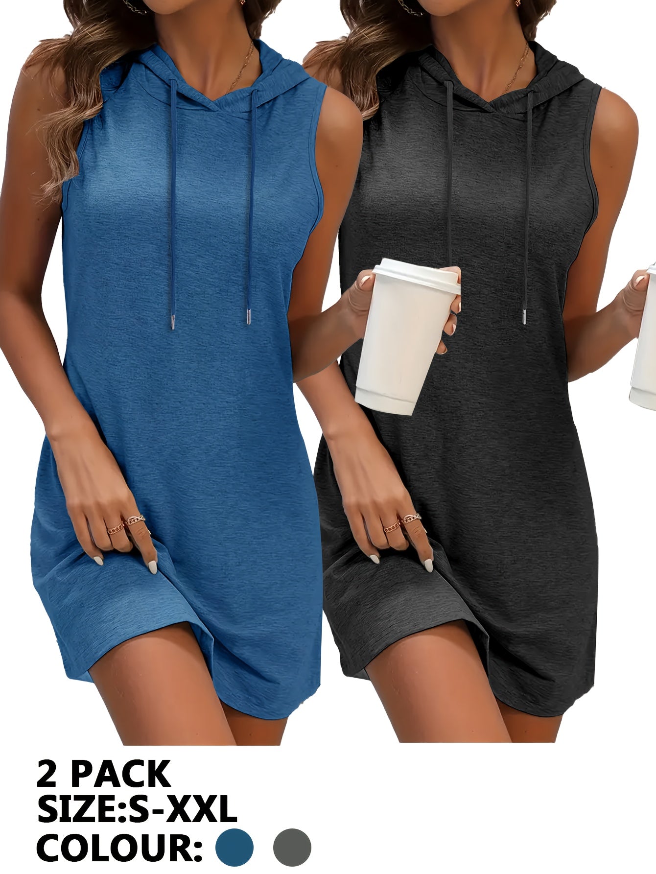 Printed Dress for Polished Boutique Outfits with Hooded Design