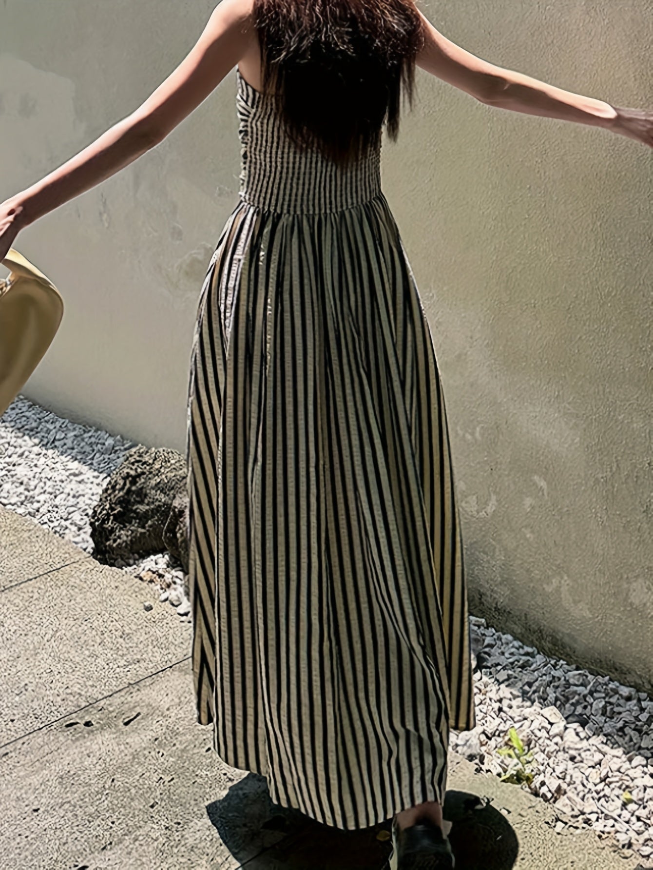 Striped Vacation Dress for Polished Boutique Outfits with Striped Pattern