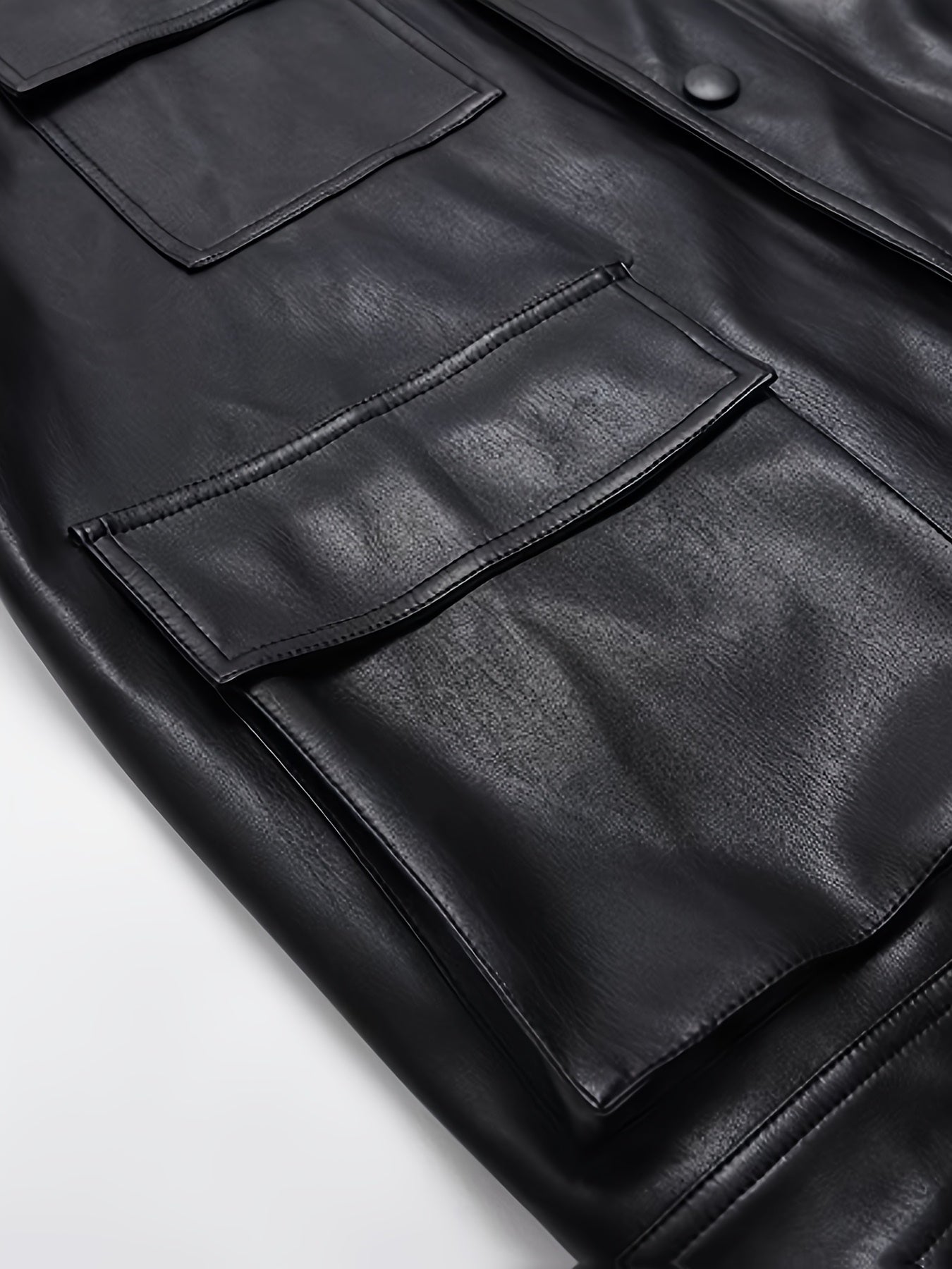Faux Leather Jacket for Polished Boutique Outfits with Faux Leather Finish