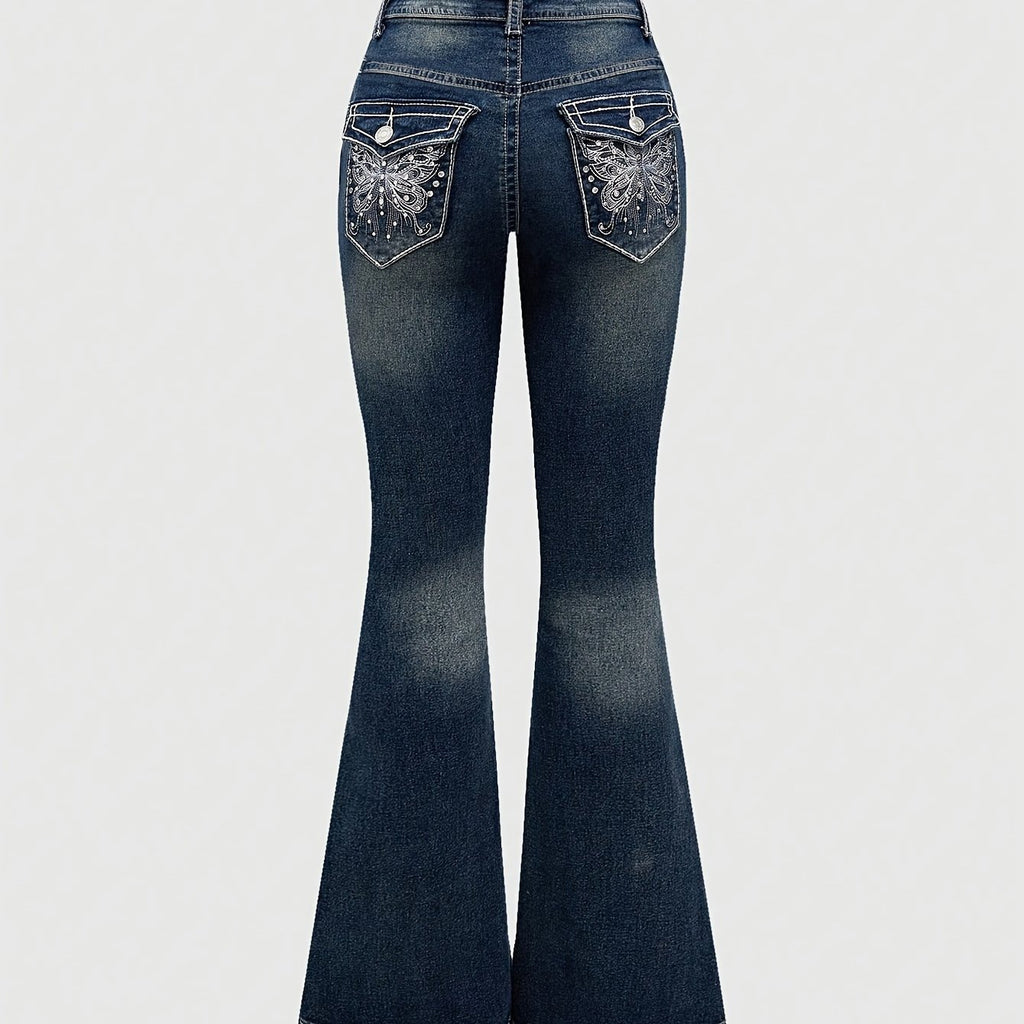 Flare Jeans with a Refined Everyday Fit with Denim Look