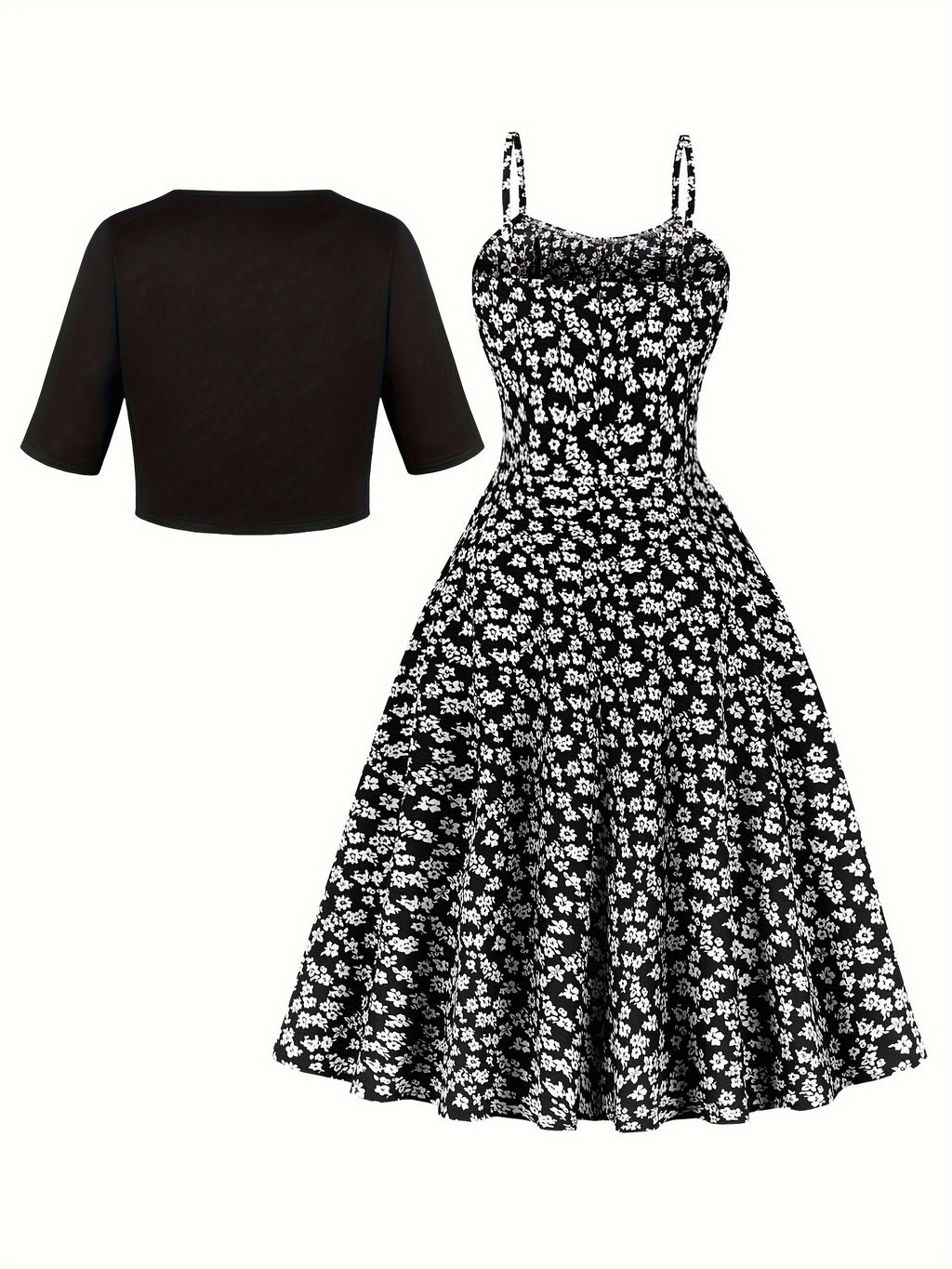 Modern Floral Midi Dress for Fresh Wardrobe Looks with Floral Print