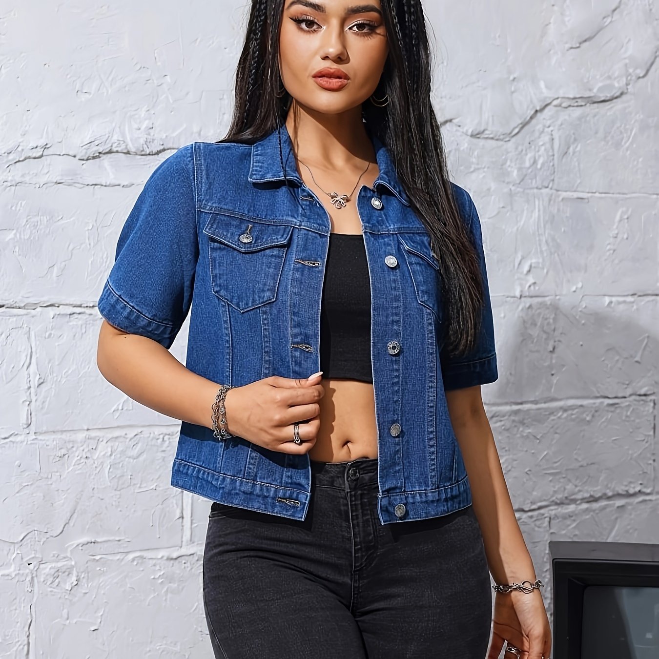 Denim Jacket for Polished Boutique Outfits with Denim Look