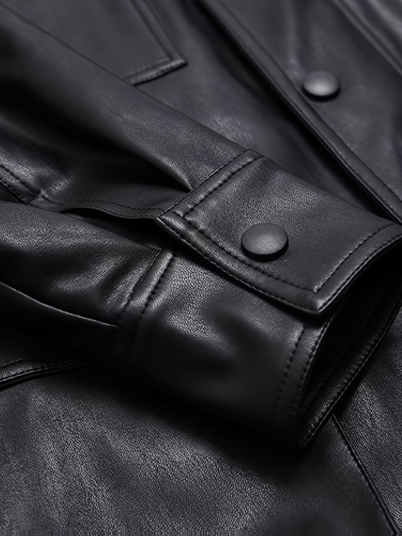Faux Leather Jacket for Polished Boutique Outfits with Faux Leather Finish