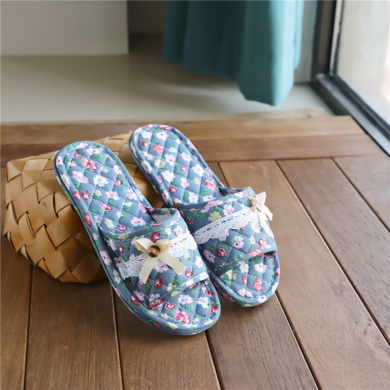 Boutique Comfort Slide Slippers for Easy Styling with Floral Print
