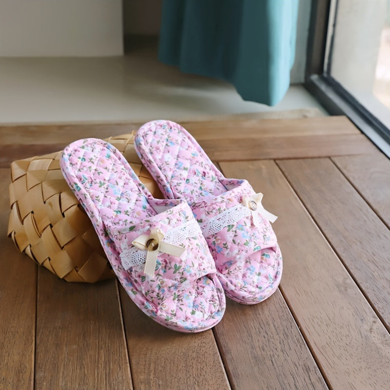 Boutique Comfort Slide Slippers for Easy Styling with Floral Print