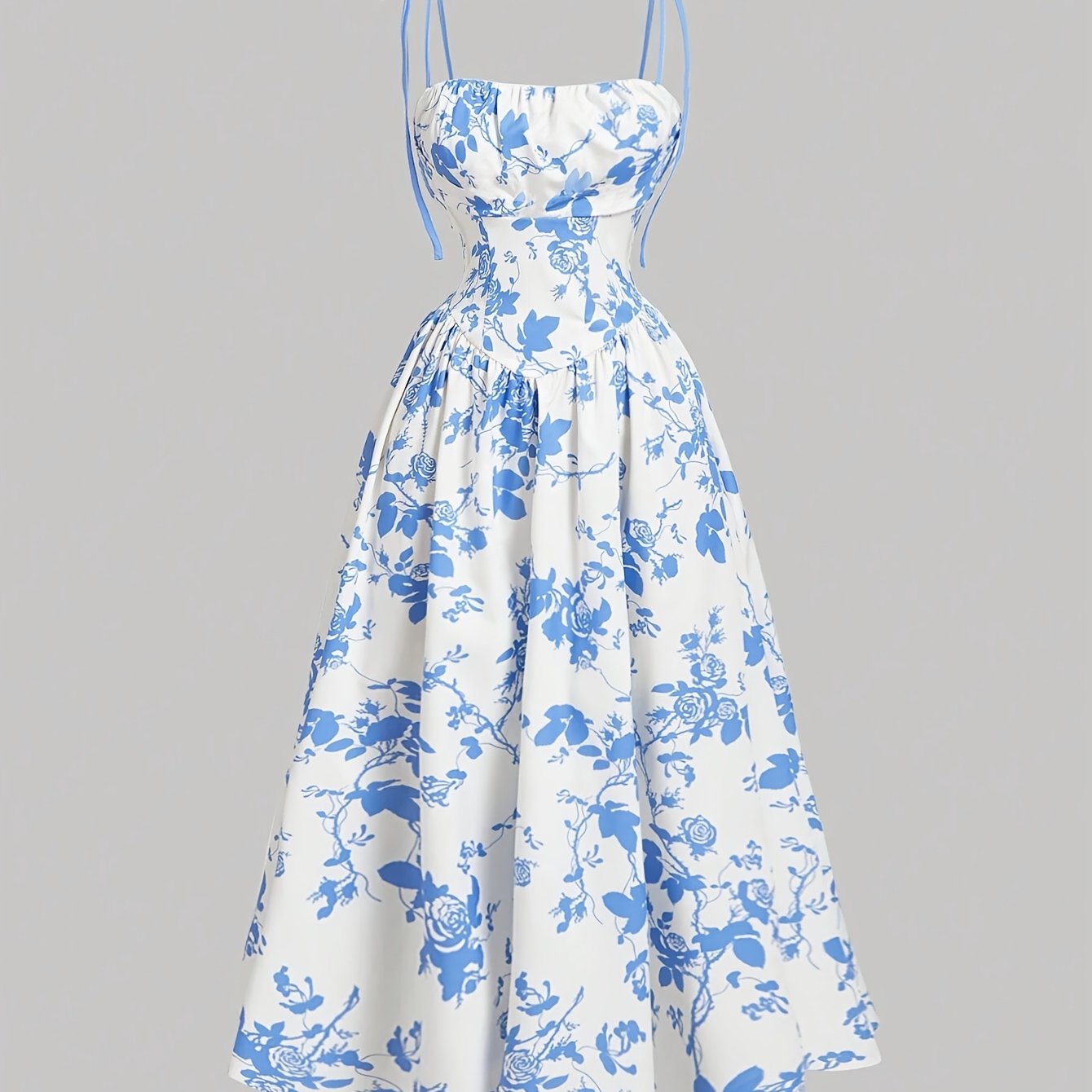 Floral Midi Dress for Polished Boutique Outfits with Floral Print