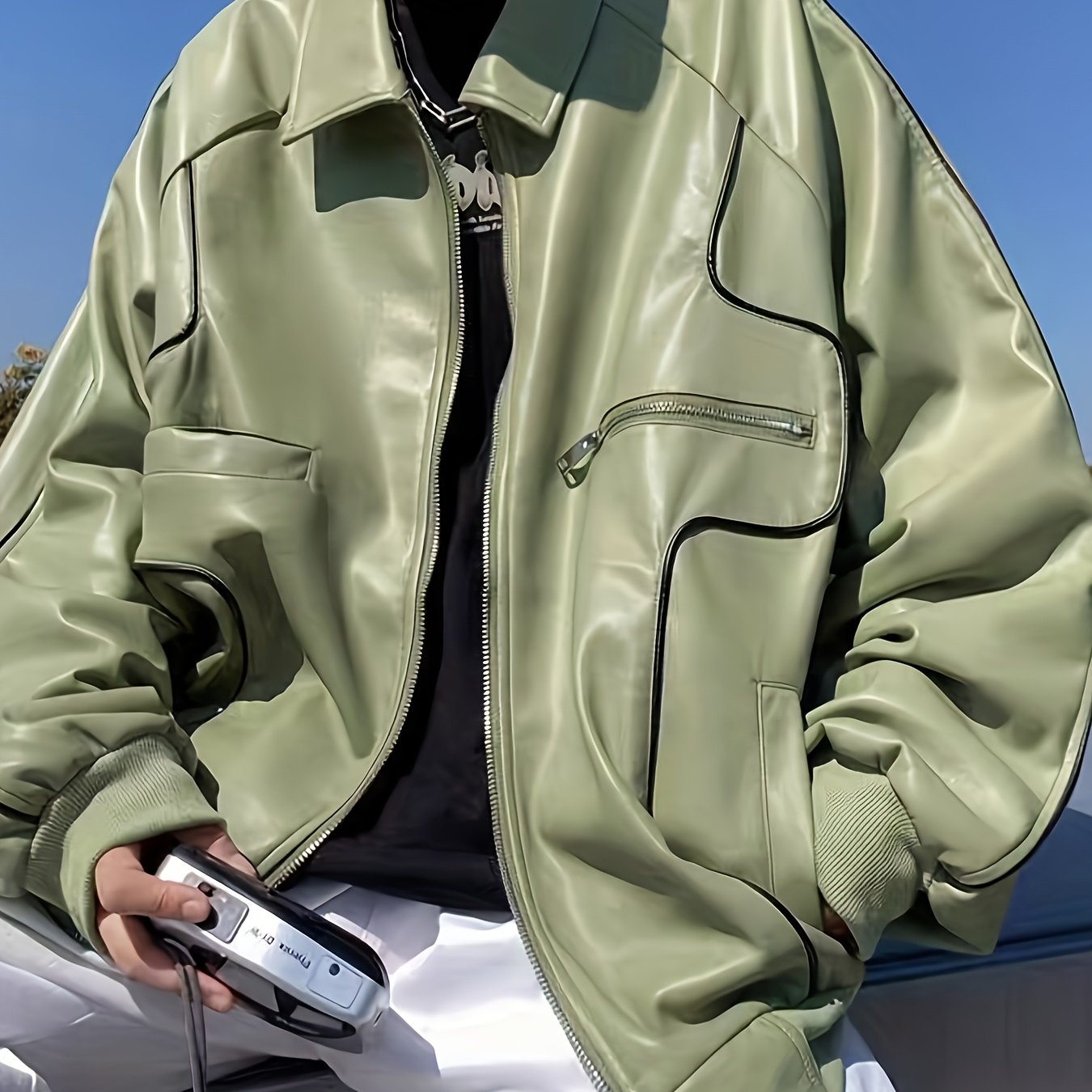 Faux Leather Moto Jacket with a Refined Everyday Fit
