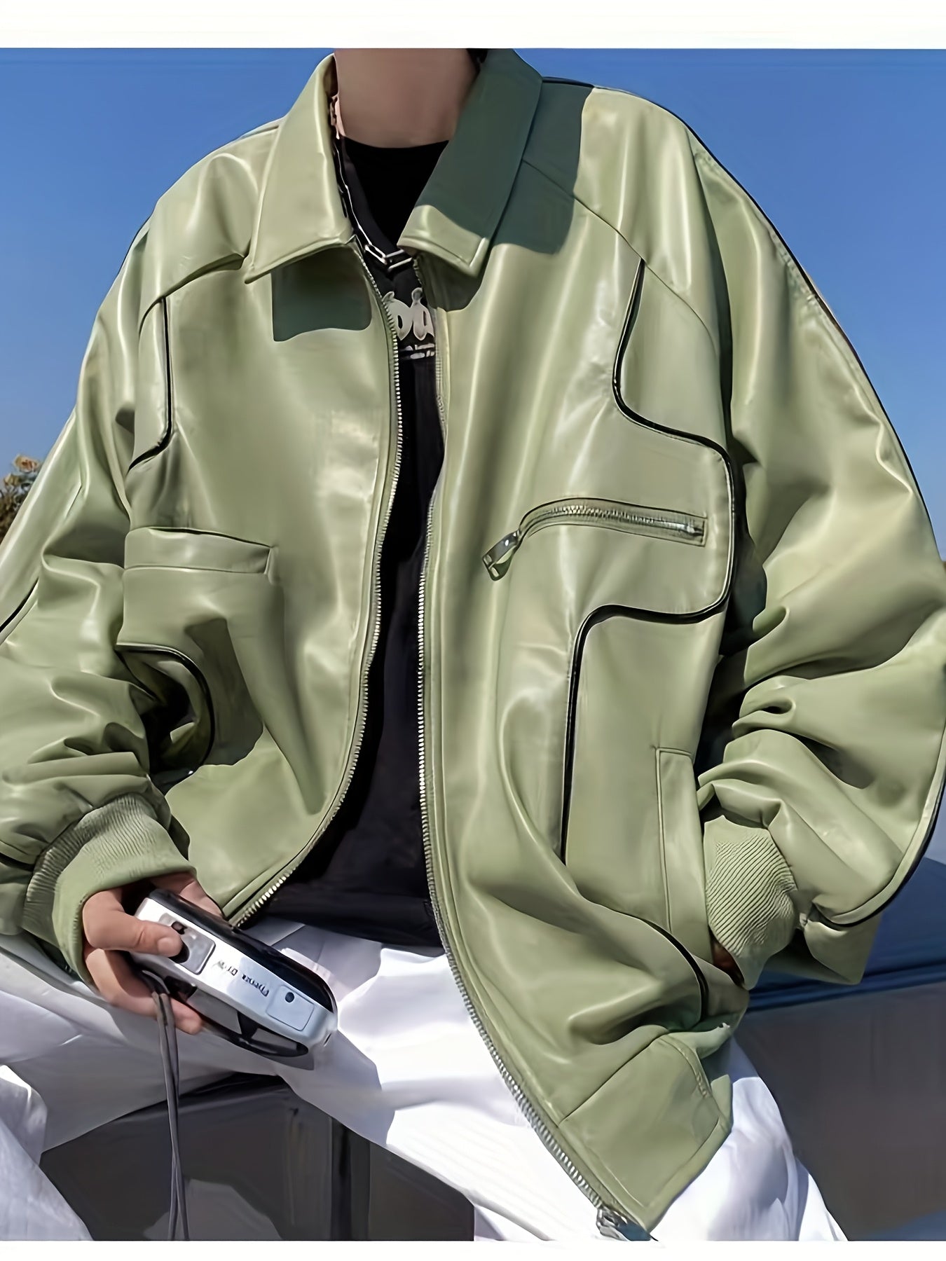 Faux Leather Moto Jacket with a Refined Everyday Fit