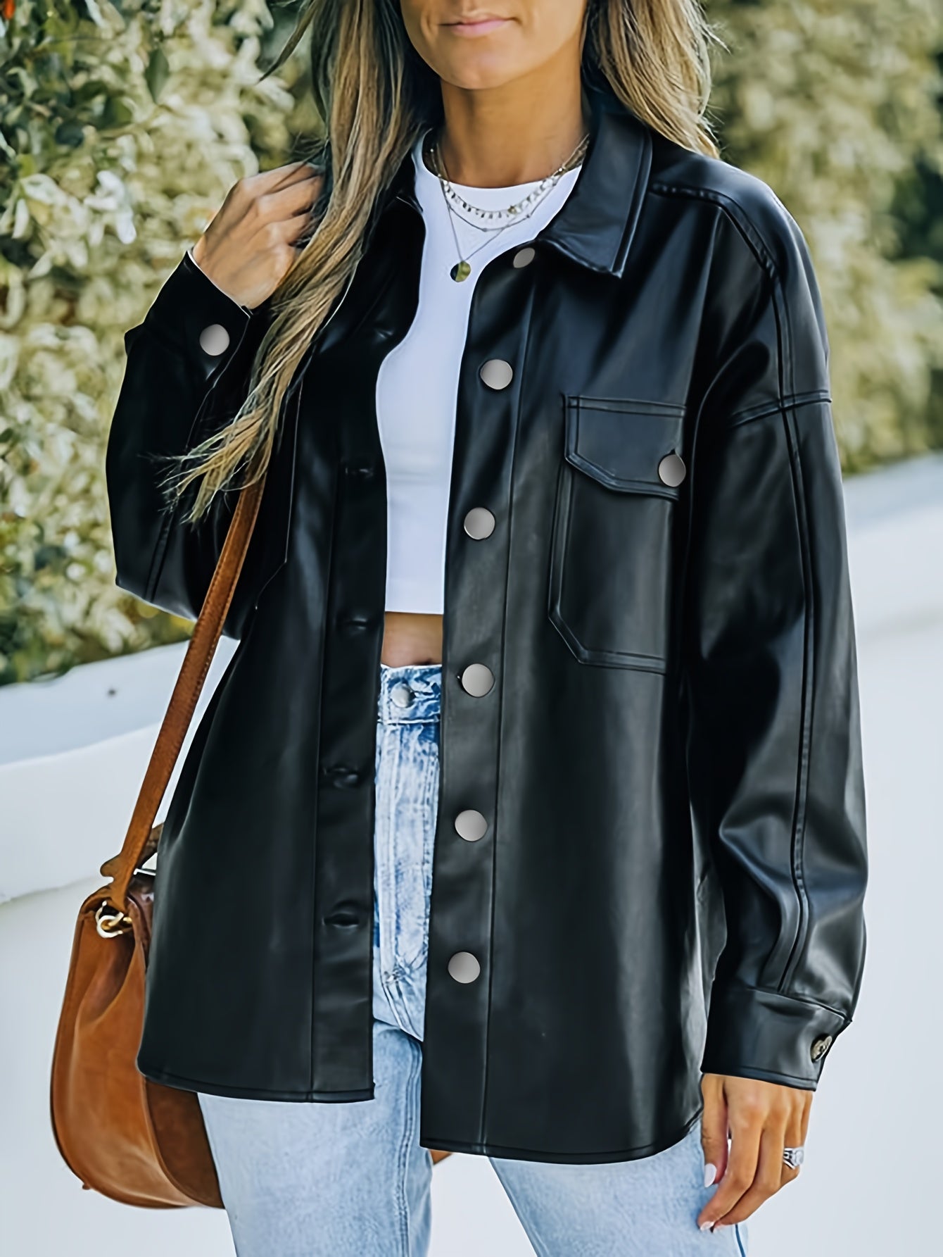 Modern Faux Leather Jacket for Fresh Wardrobe Looks with Faux Leather Finish