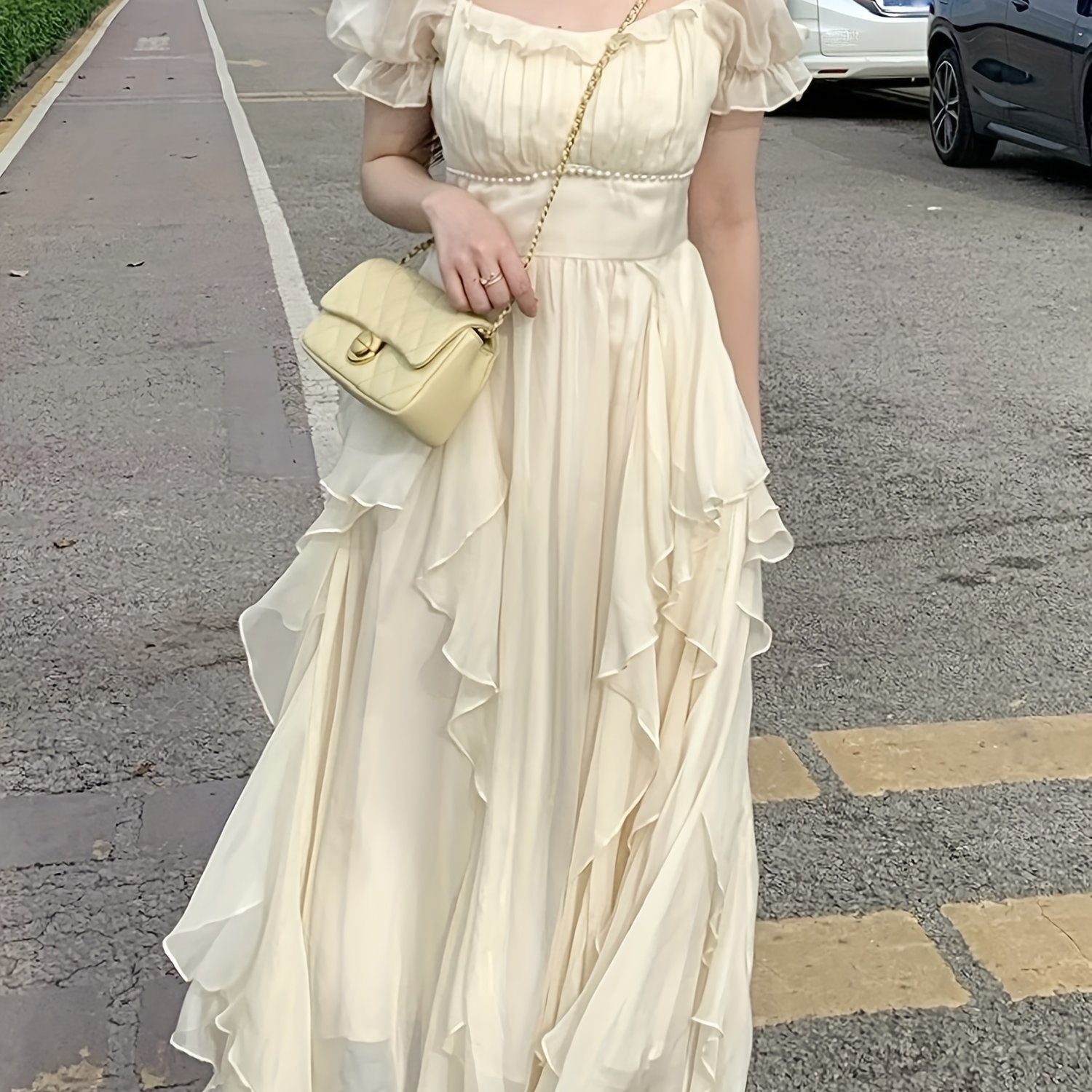A-Line Dress for Polished Boutique Outfits with Ruffled Detail