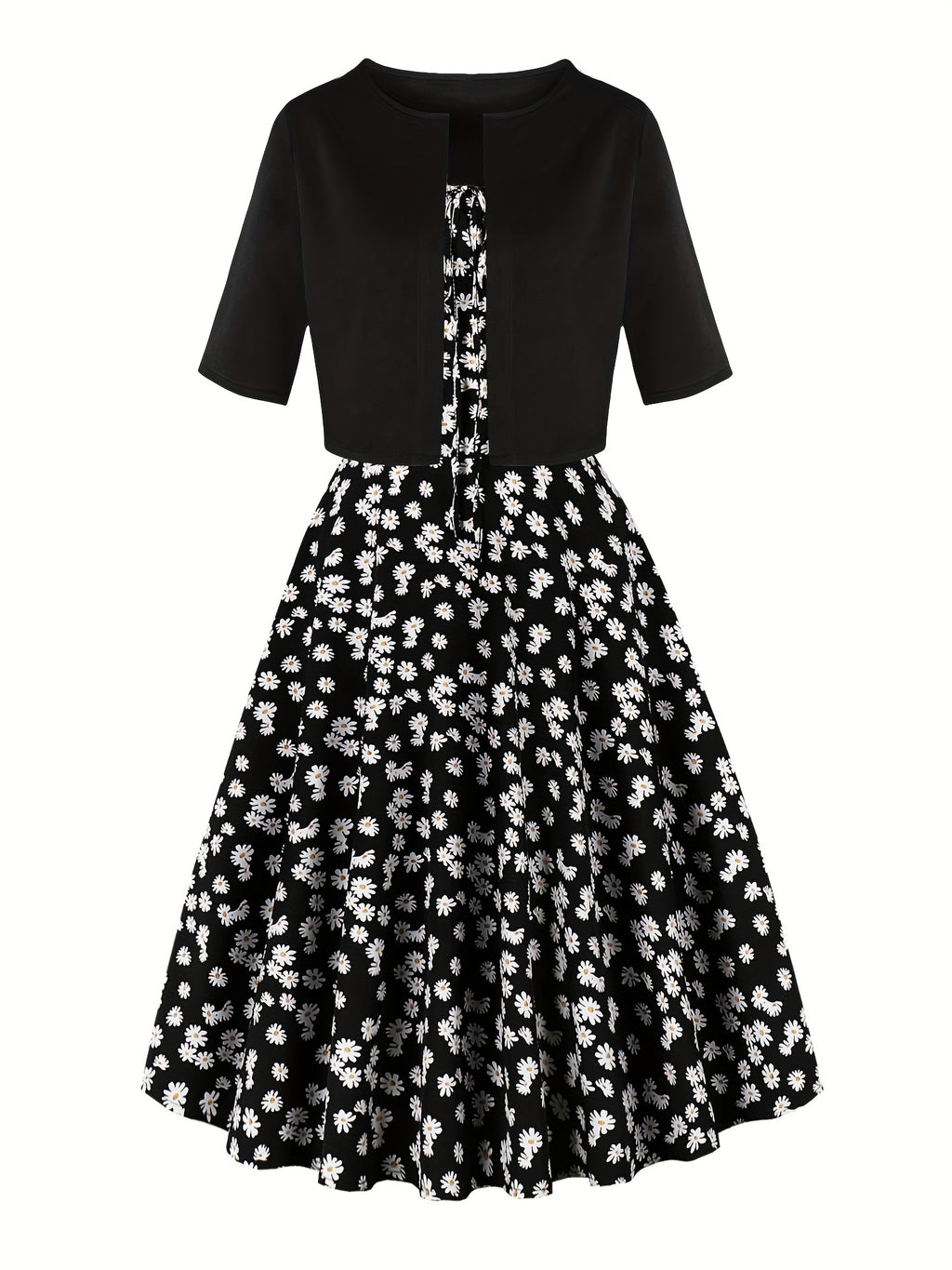 Modern Floral Midi Dress for Fresh Wardrobe Looks with Floral Print