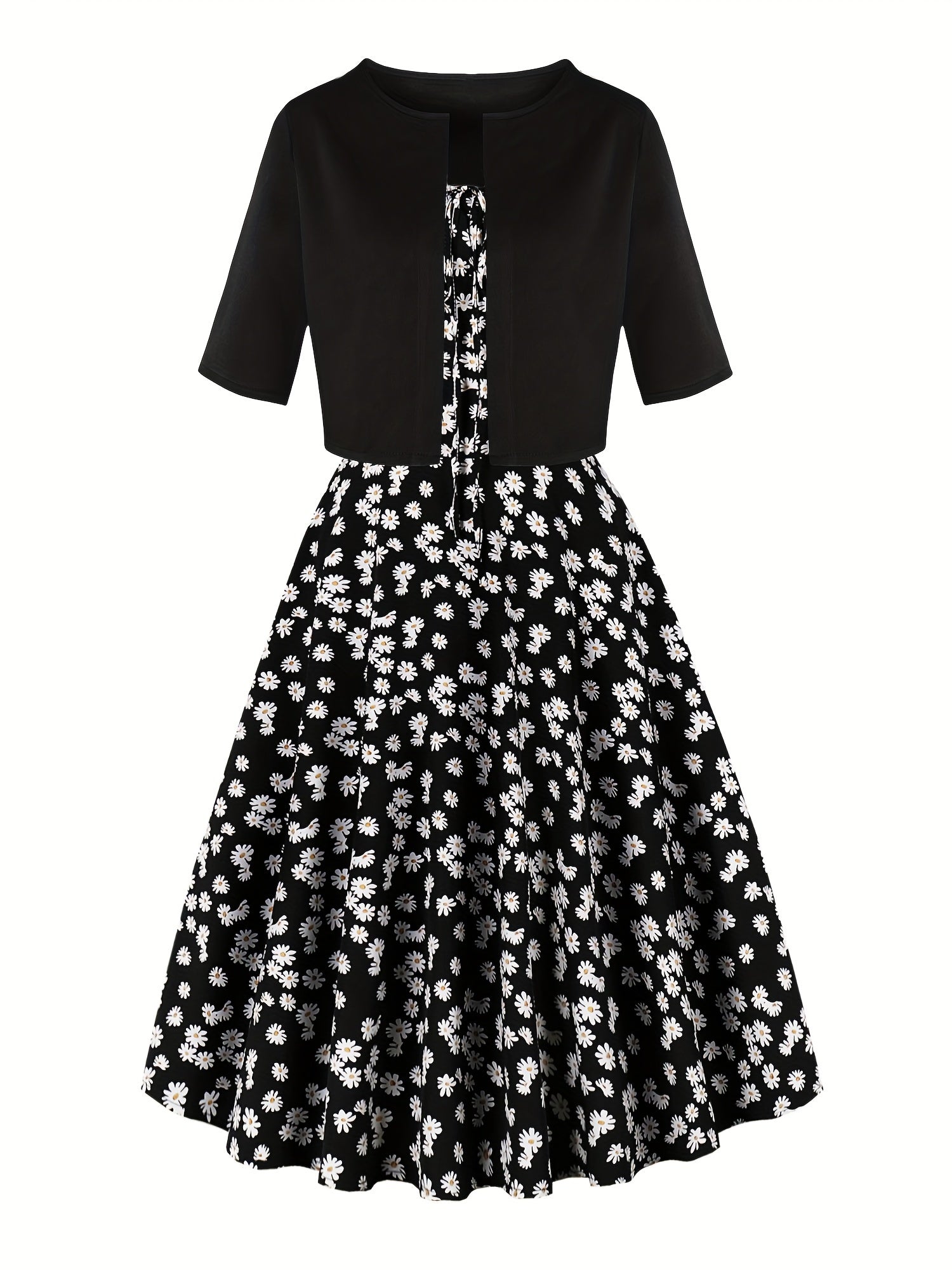 Modern Floral Midi Dress for Fresh Wardrobe Looks with Floral Print