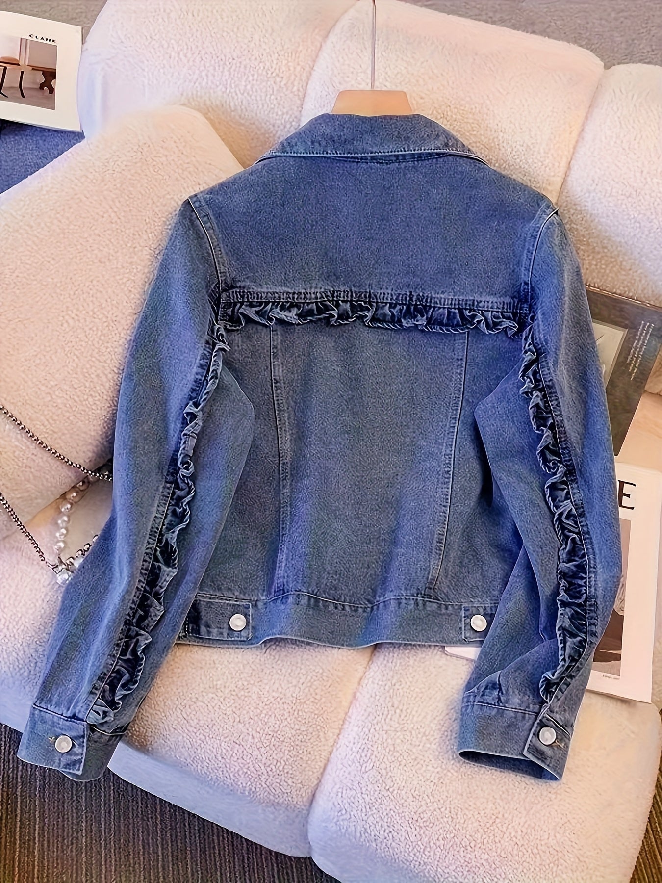 Denim Jacket with a Refined Everyday Fit with Denim Look