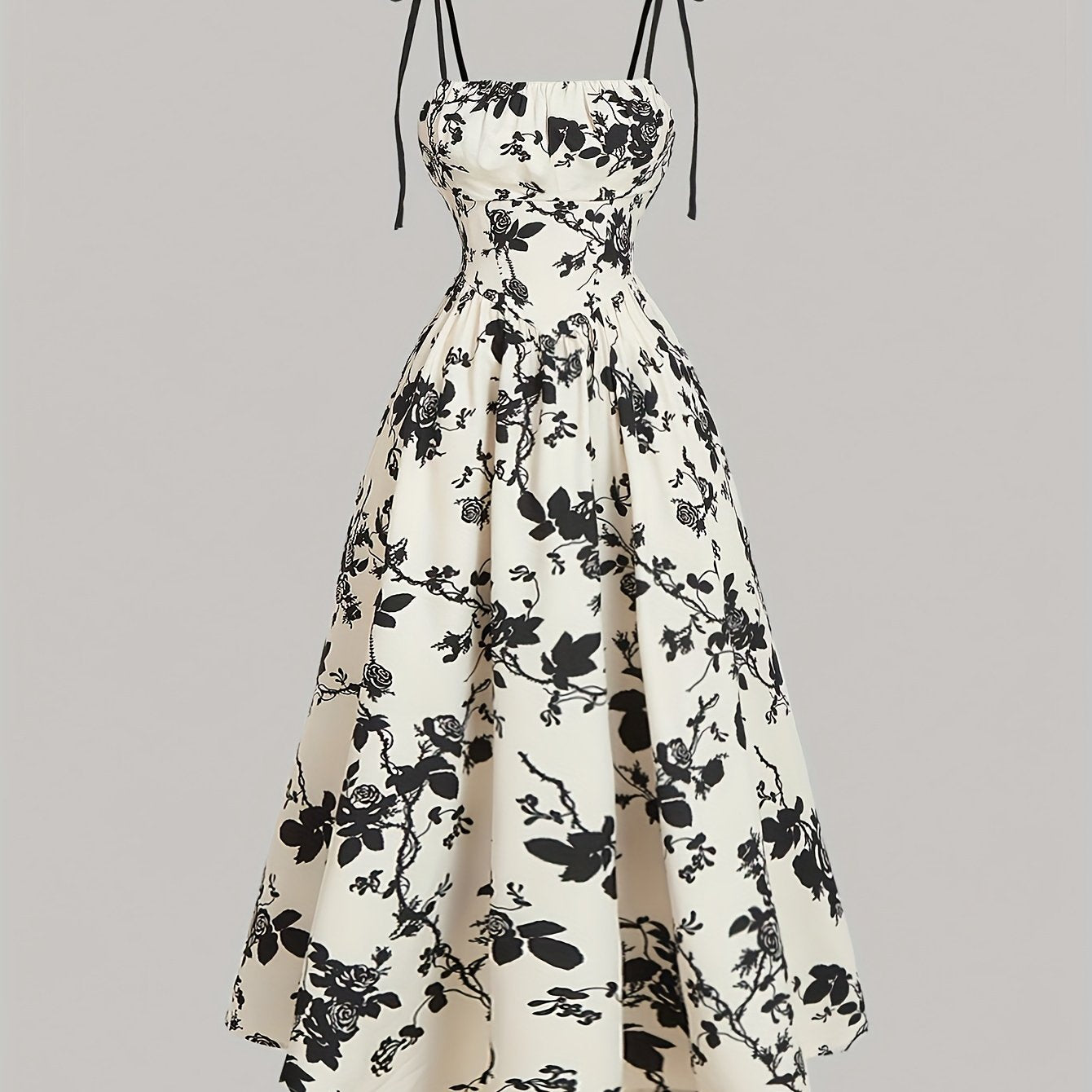 Floral Midi Dress for Polished Boutique Outfits with Floral Print