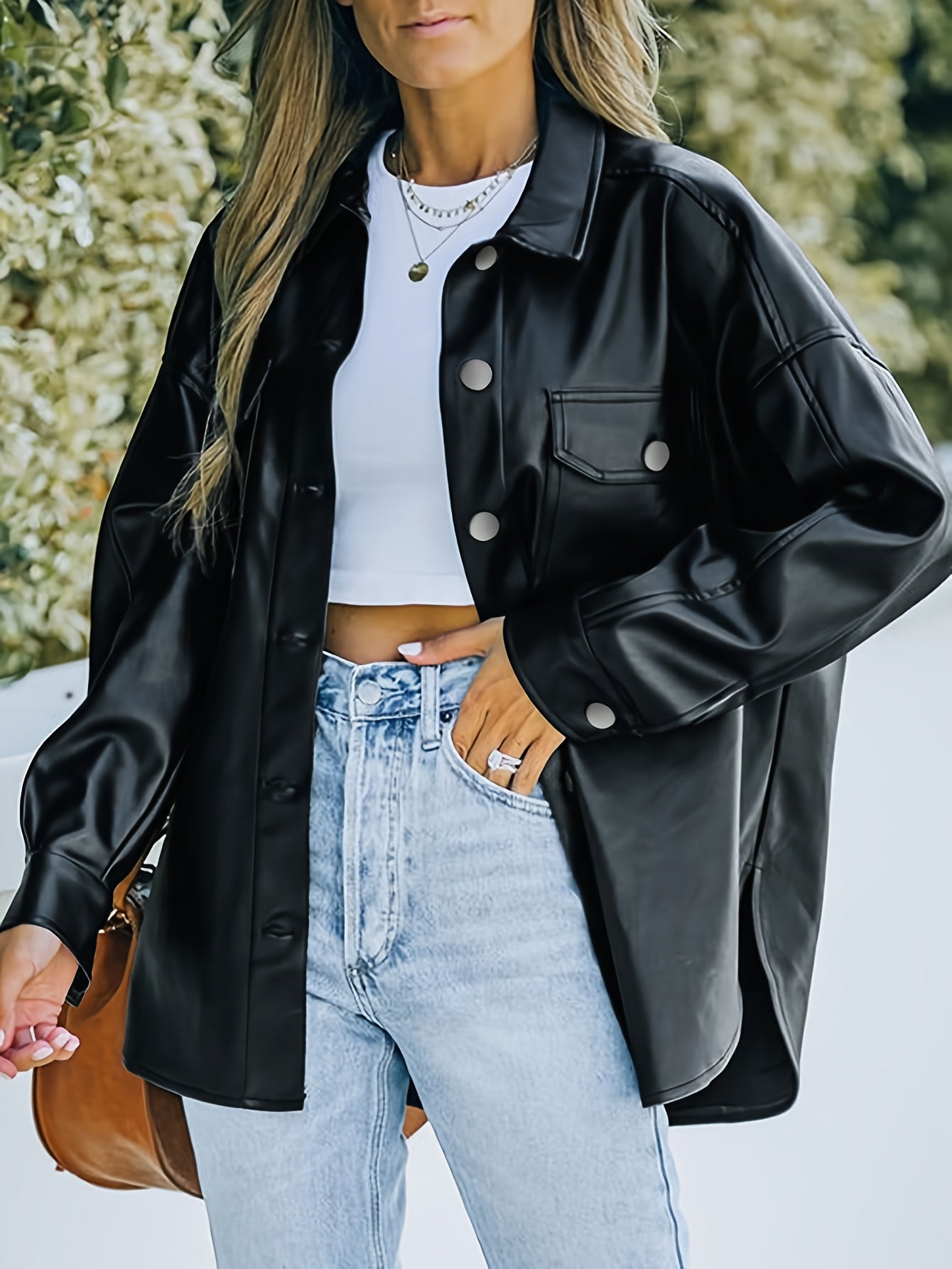 Modern Faux Leather Jacket for Fresh Wardrobe Looks with Faux Leather Finish