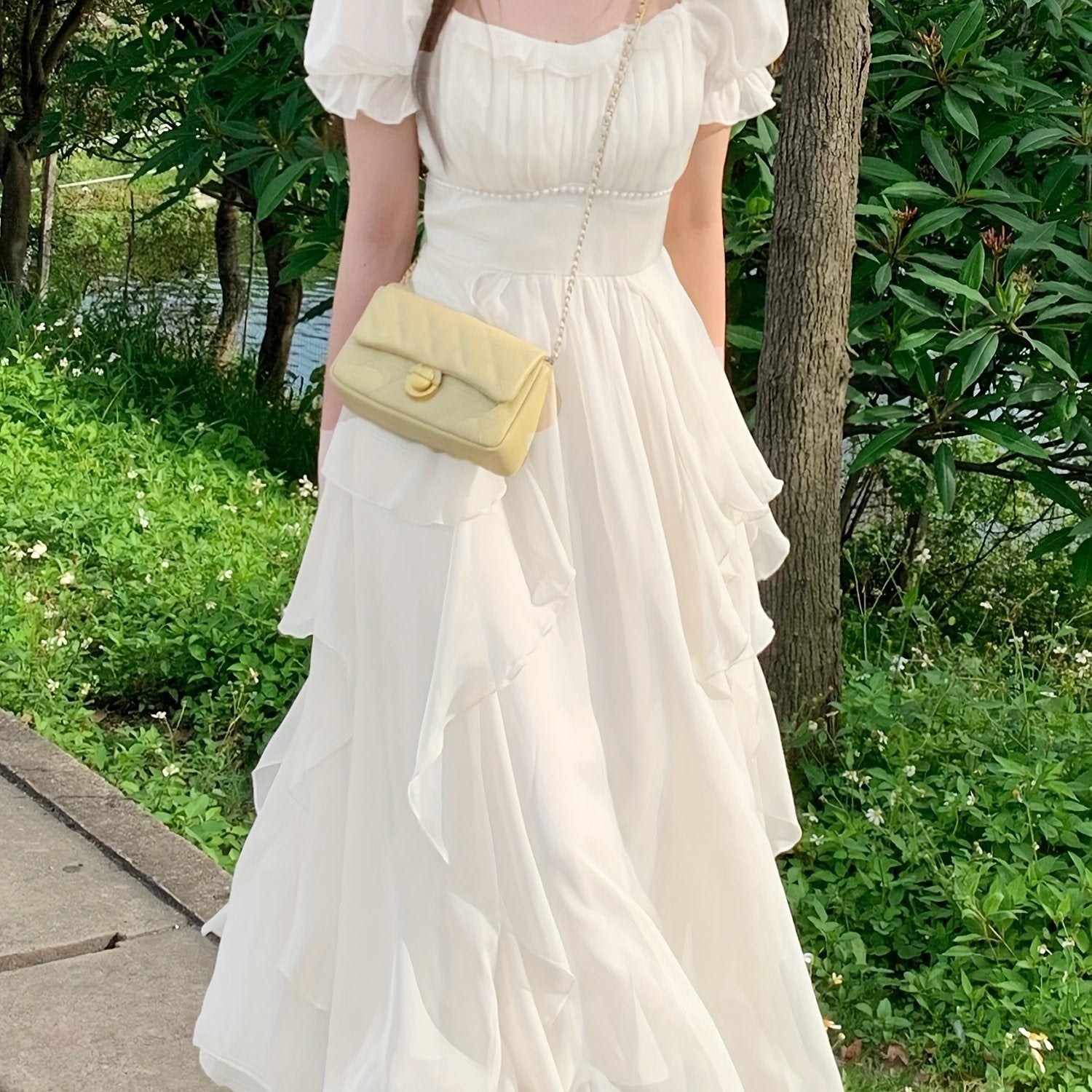 A-Line Dress for Polished Boutique Outfits with Ruffled Detail