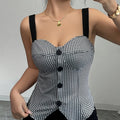 Modern Button Front Vest for Fresh Wardrobe Looks with Sleeveless Cut