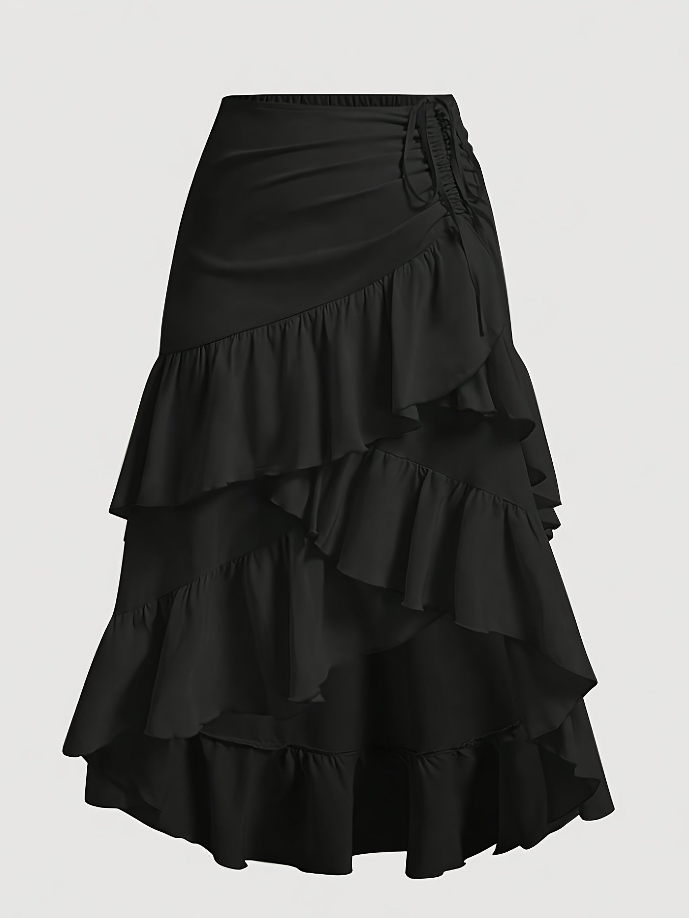 Pleated Skirt with a Refined Everyday Fit with Ruffled Detail