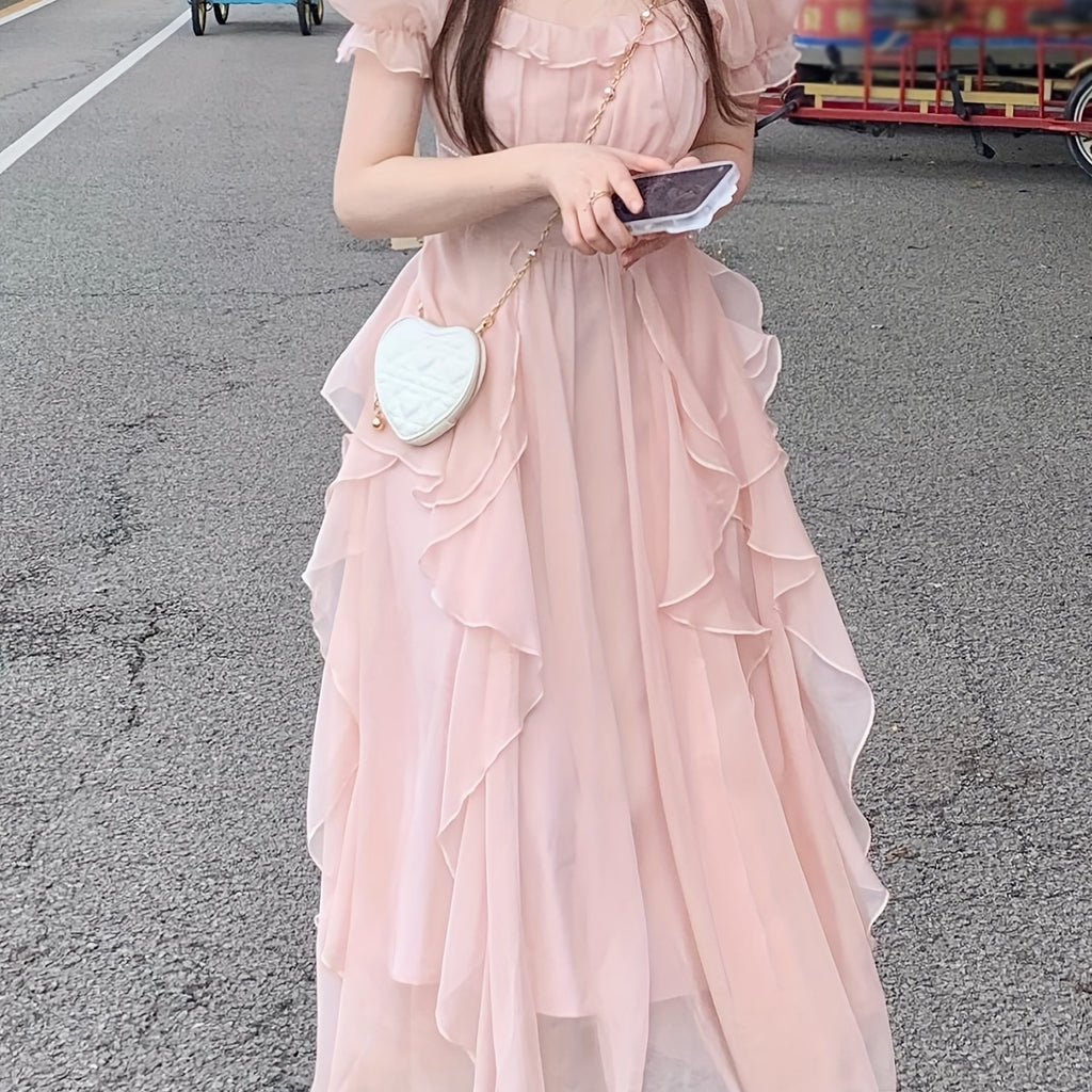 A-Line Dress for Polished Boutique Outfits with Ruffled Detail