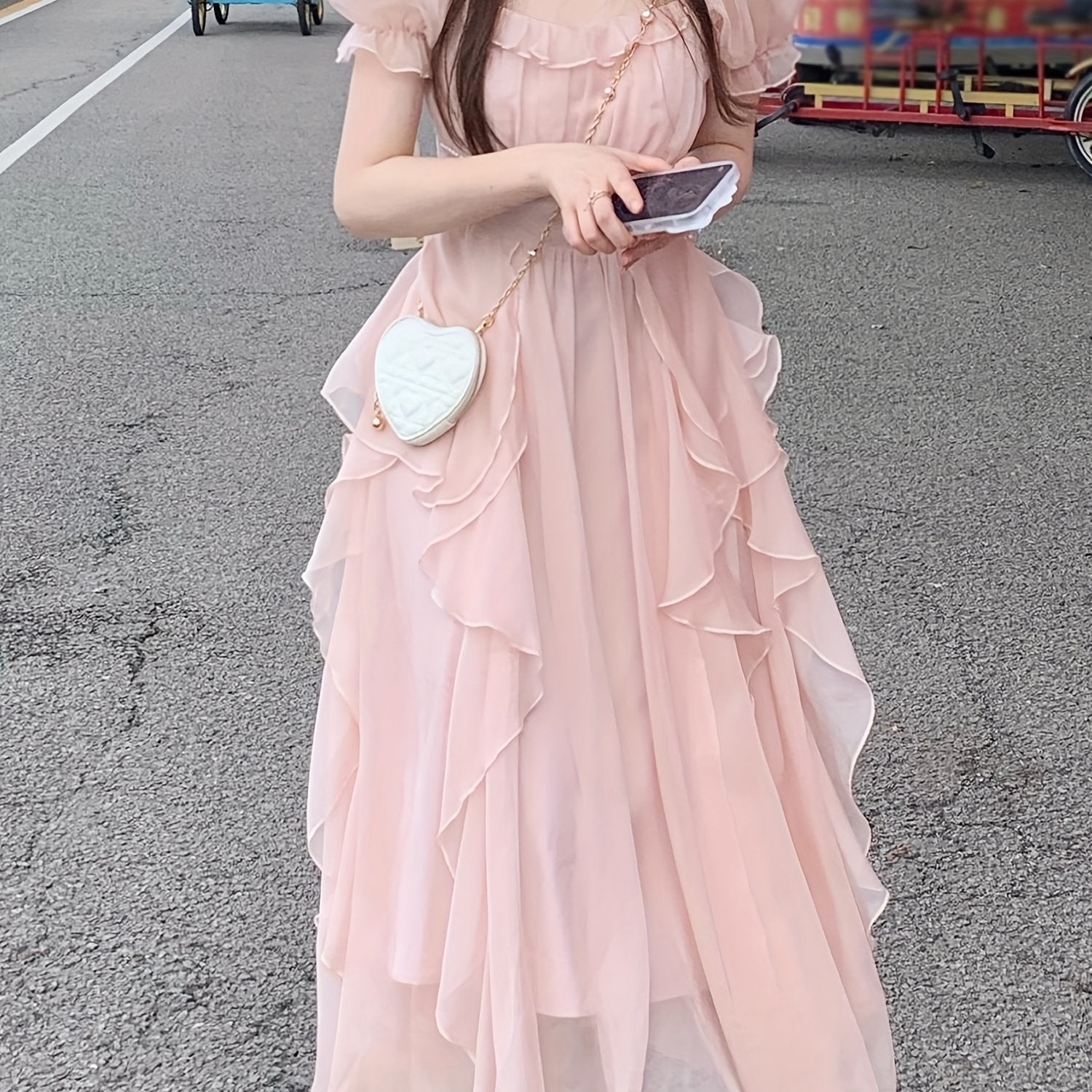 A-Line Dress for Polished Boutique Outfits with Ruffled Detail