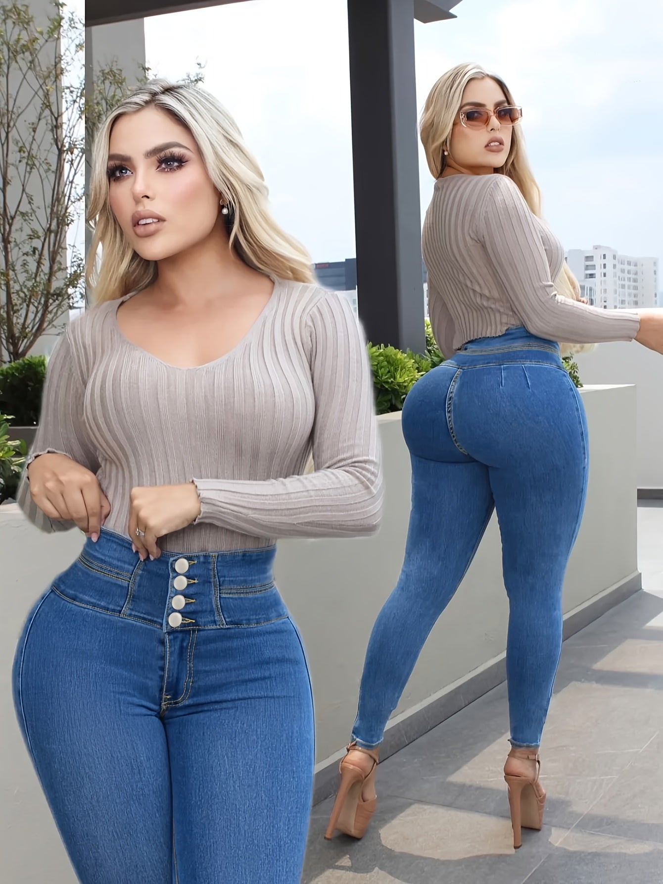 High-Waist Jeans with a Refined Everyday Fit with High Waist