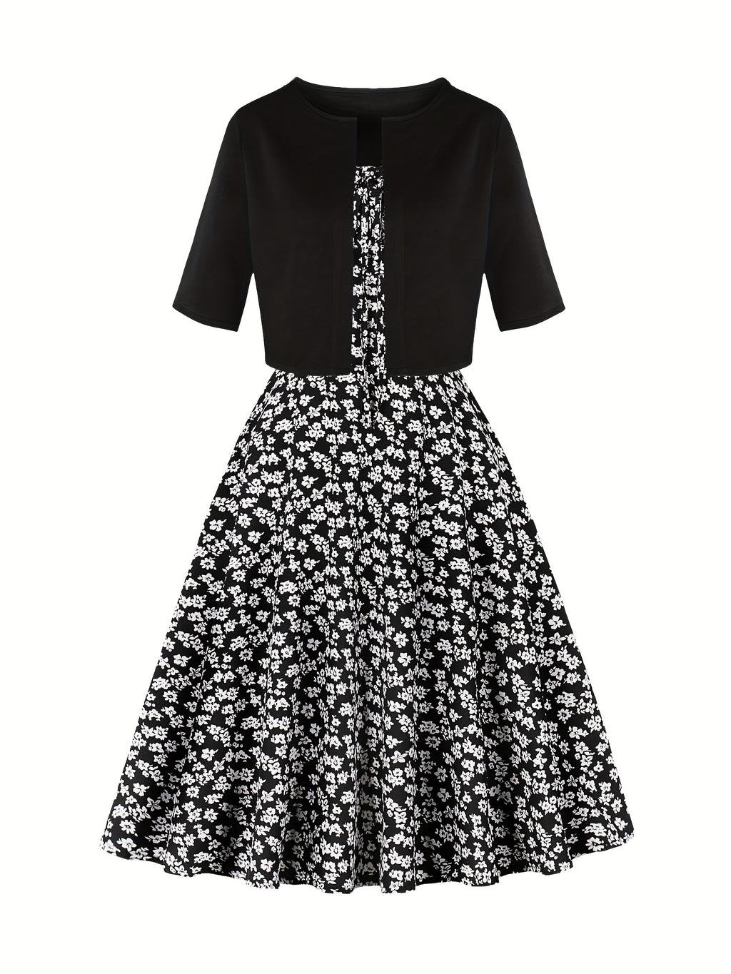 Modern Floral Midi Dress for Fresh Wardrobe Looks with Floral Print
