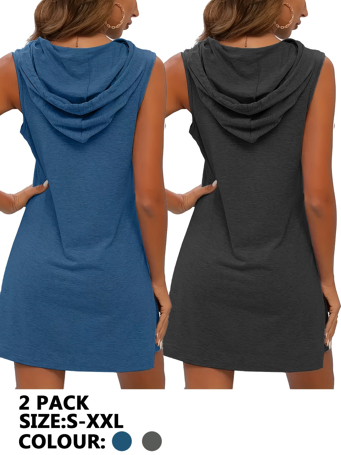Printed Dress for Polished Boutique Outfits with Hooded Design